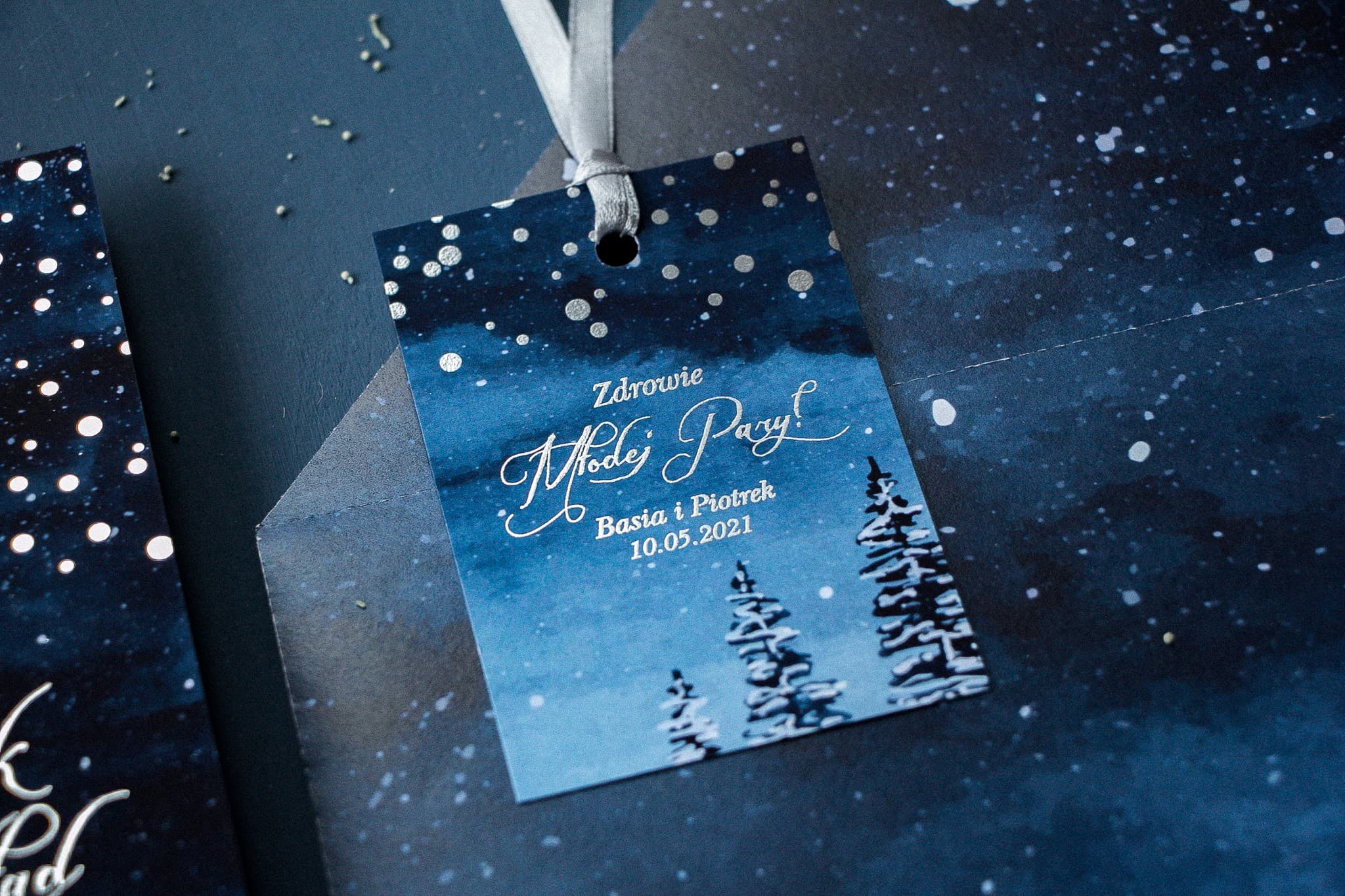 Silver Foiled Polka Dot Bottle Tags | Elegant Glamour Wedding Tags | Pastel No. 6