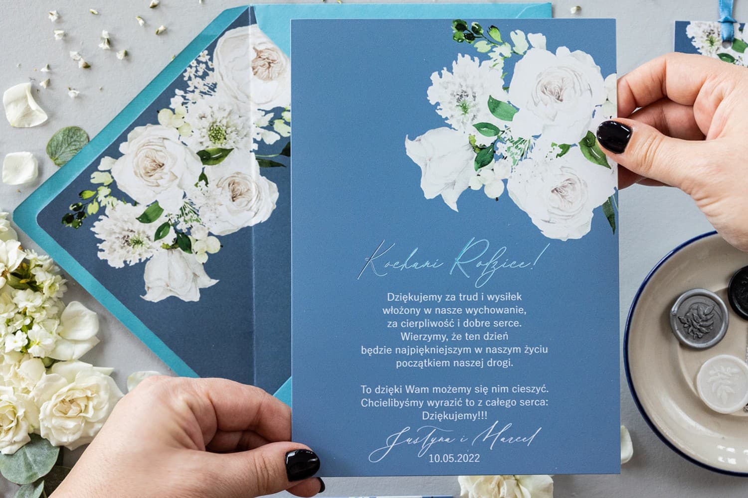 Glass Parents Wedding Thank You Gift with Peony Motif | Elegant Personalized Gift | Soft No. 5