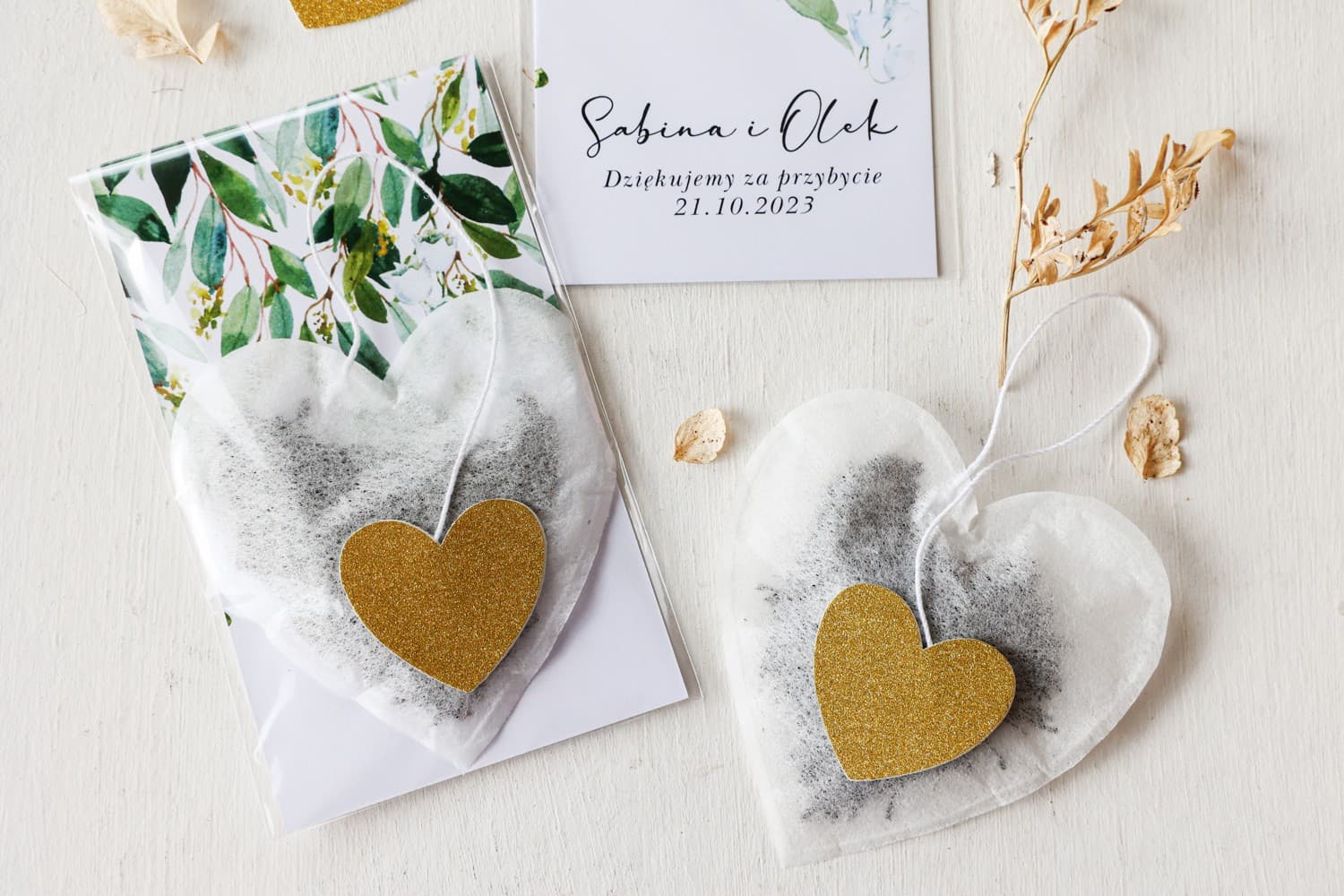Wedding Favour Heart-Shaped Tea with Lily of the Valley | Rubin Design 4 - 3