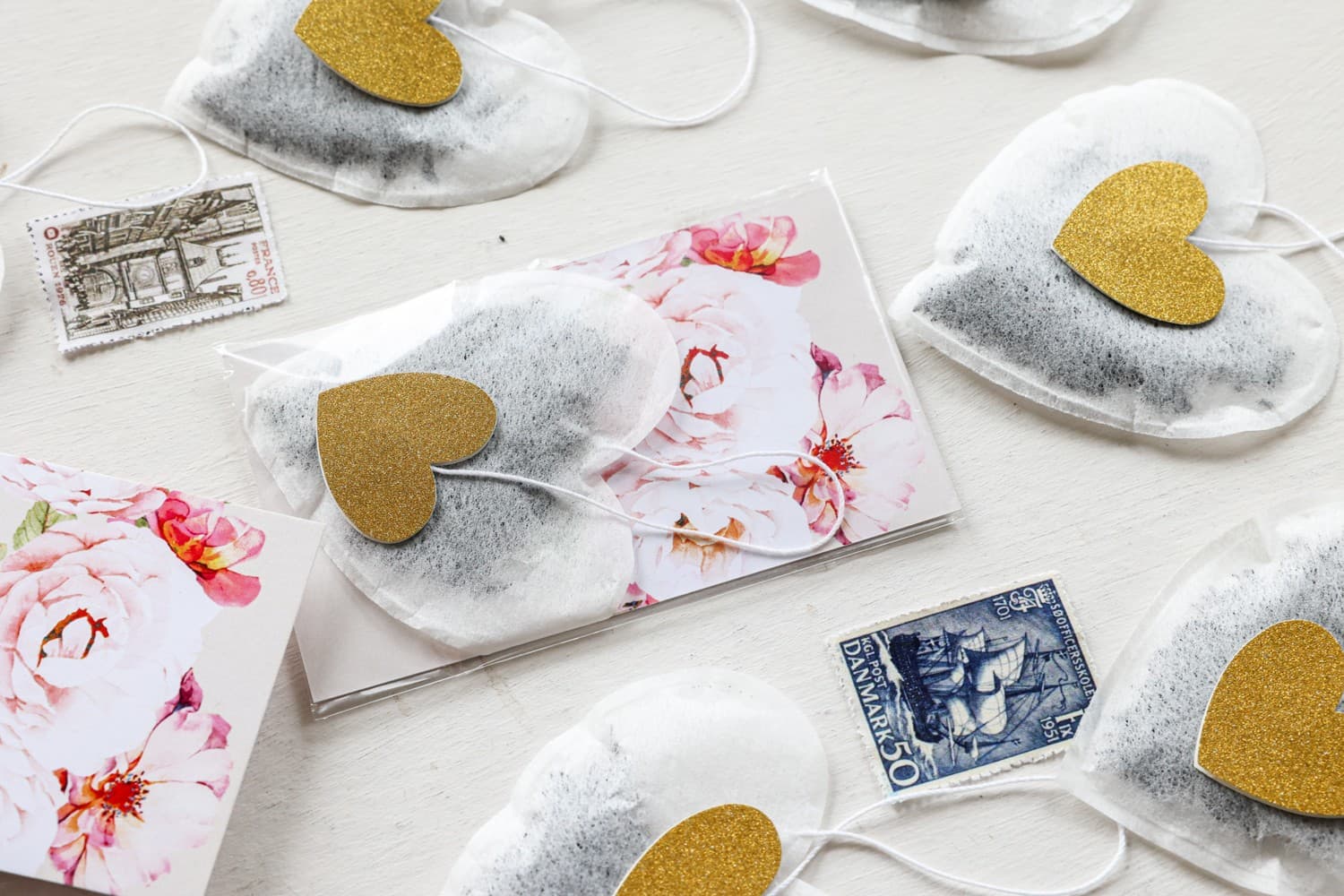 Heart-Shaped Wedding Favour Tea | Elegant Guest Gifts | Szafirowe No. 8 - 2