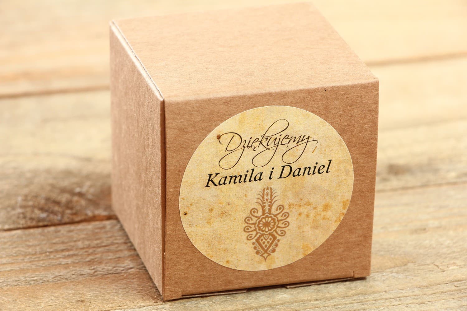 Eco Folk Motif Boxes | Highland Style Wedding Favour Boxes | Folk No. 6