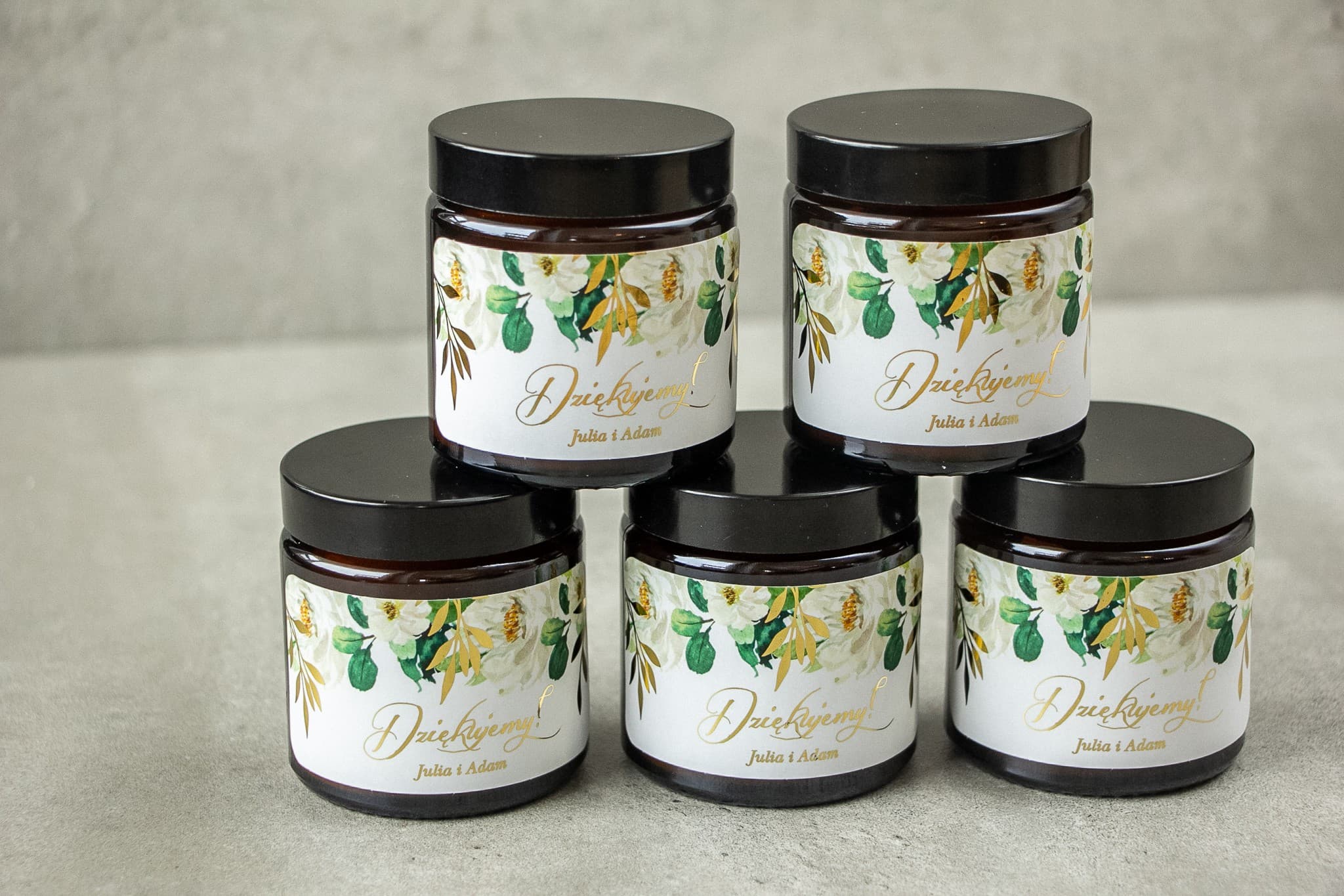 Sojakerze Rubin Nr. 1 – Goldfolierte Etiketten und Gastgeschenk - 3