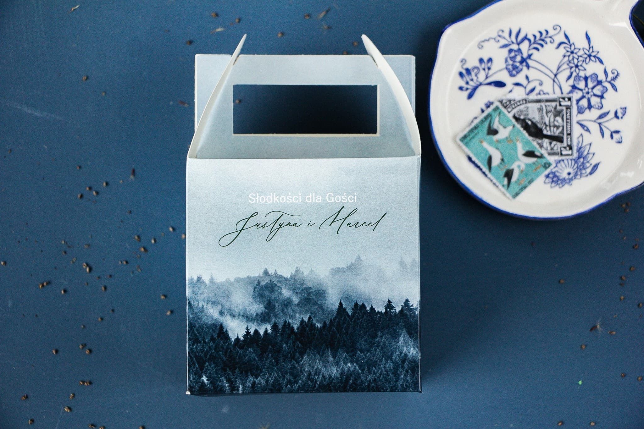 Tortenschachteln mit Wald-Motiv | Personalisierte Geschenkboxen mit Griff | Soft Nr. 3