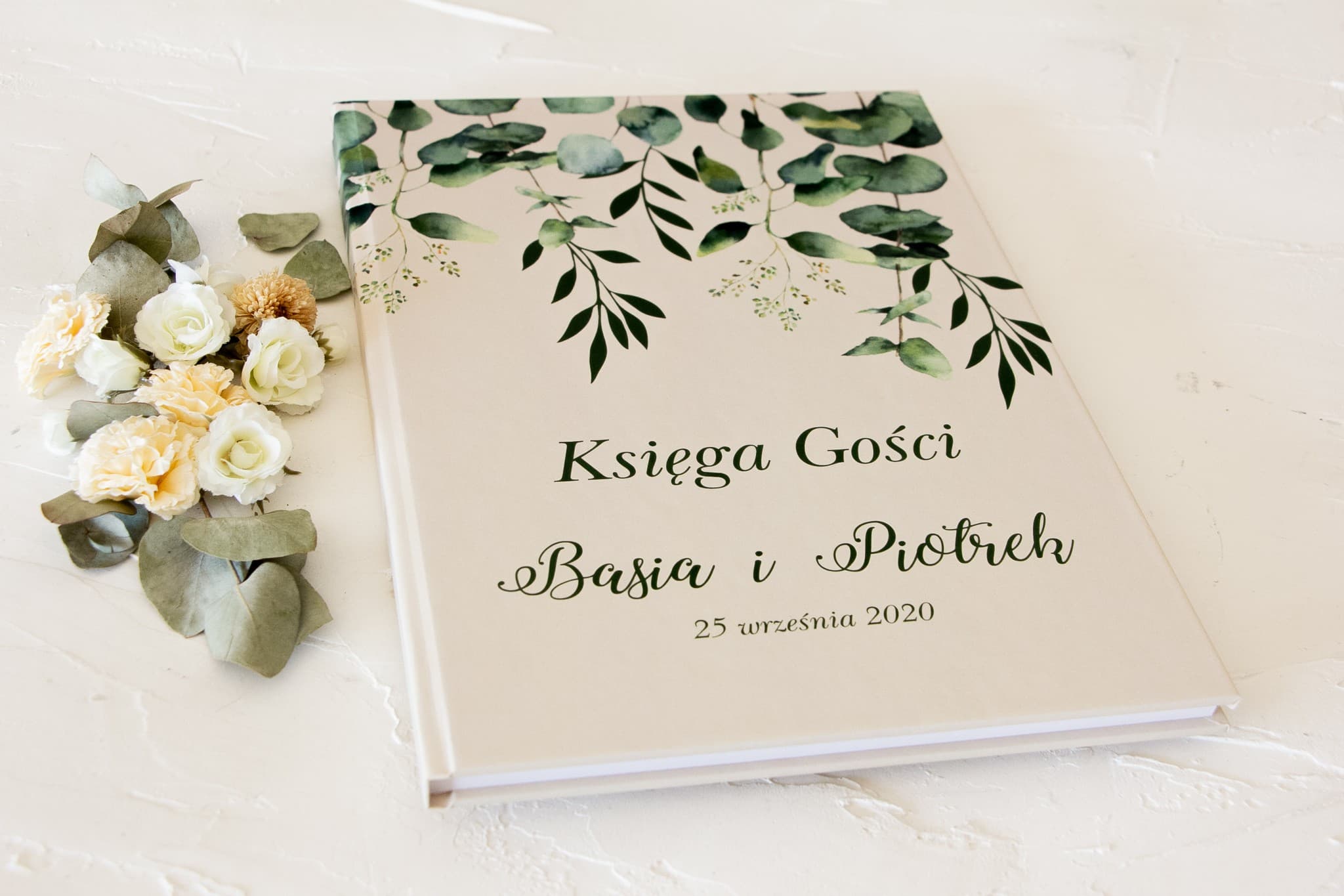 Personalisiertes Gästebuch mit Eukalyptus, Botanisches Andenken | Hochzeitsgästebuch | Korani Nr. 3