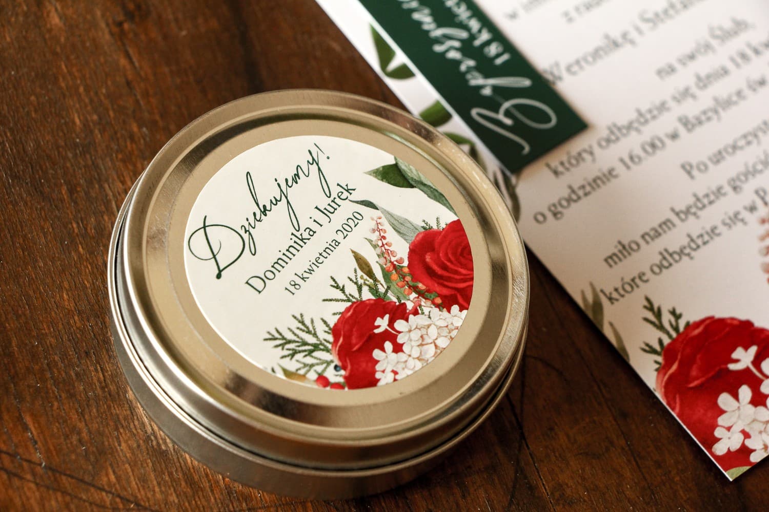 Sojakerze Delize Nr. 2 – Gastgeschenk mit roter Rose