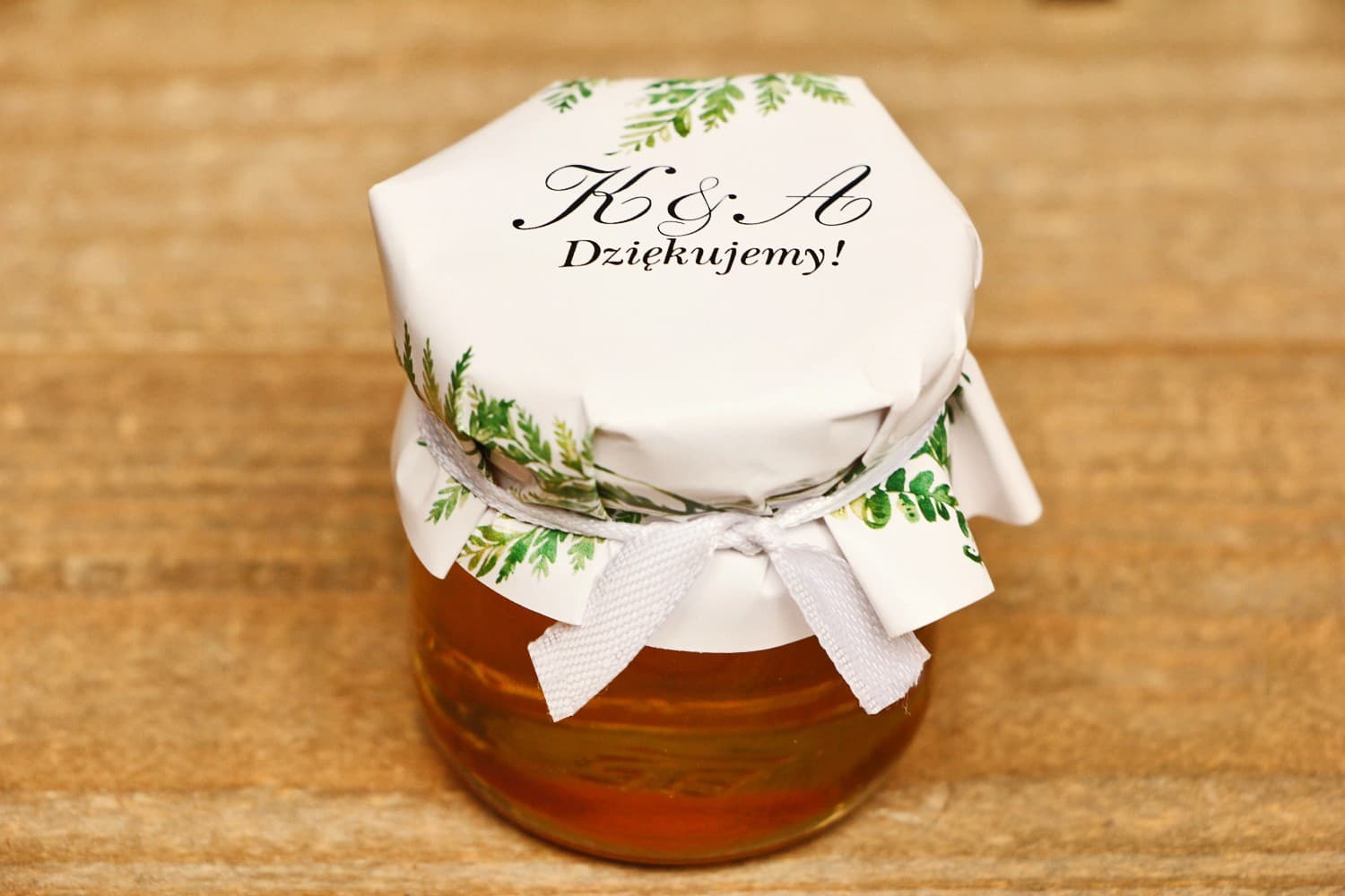 Pure Honey Jar Kalia No. 1 – Sweet Greenery Style Wedding Favour