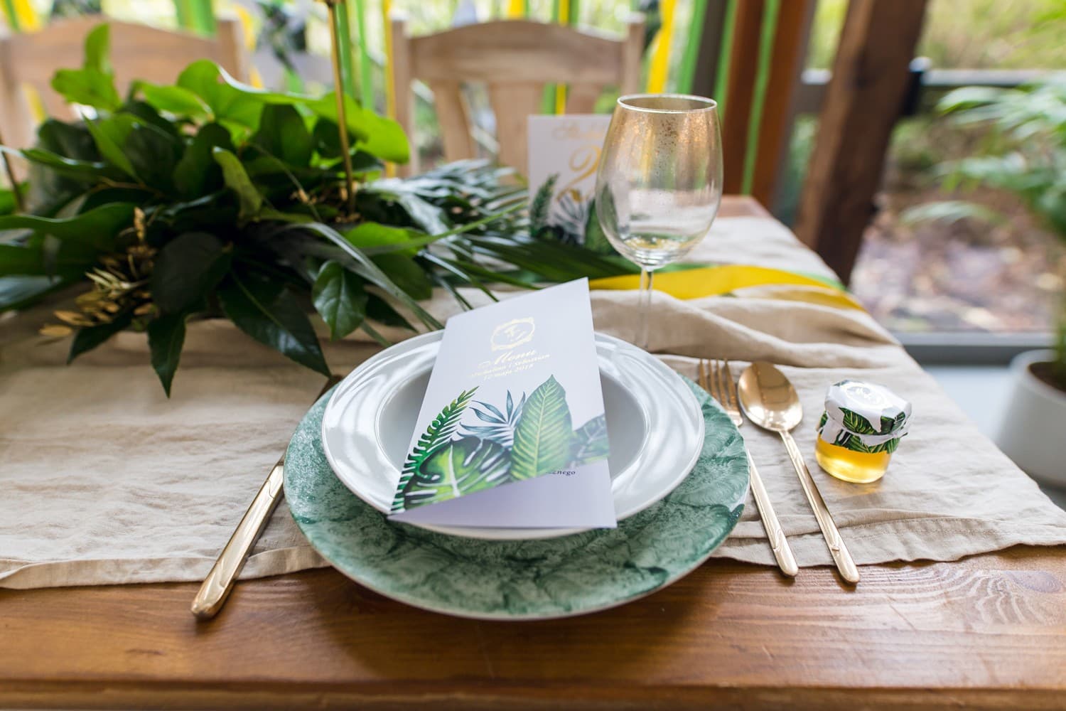 Gilded Wedding Honey Jars Sorento No. 12 – Sweet Favours in Greenery Style - 3