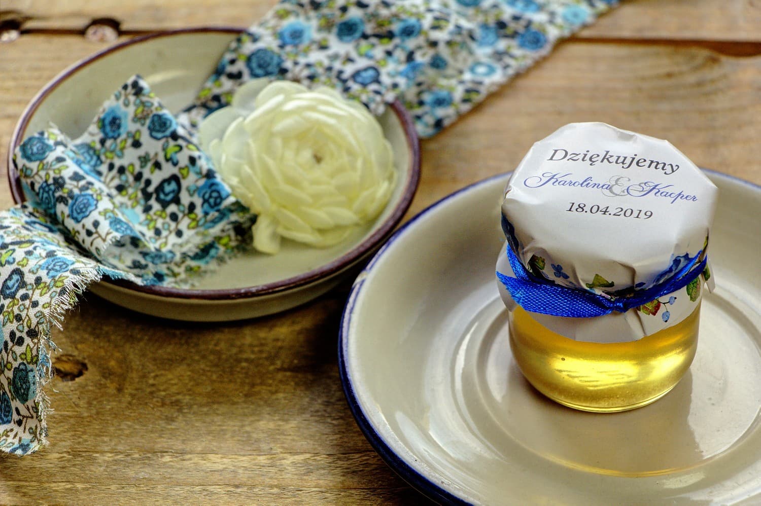 Polish Honey Jar Watercolours No. 5 – Sweet Gift with Cornflower Motif