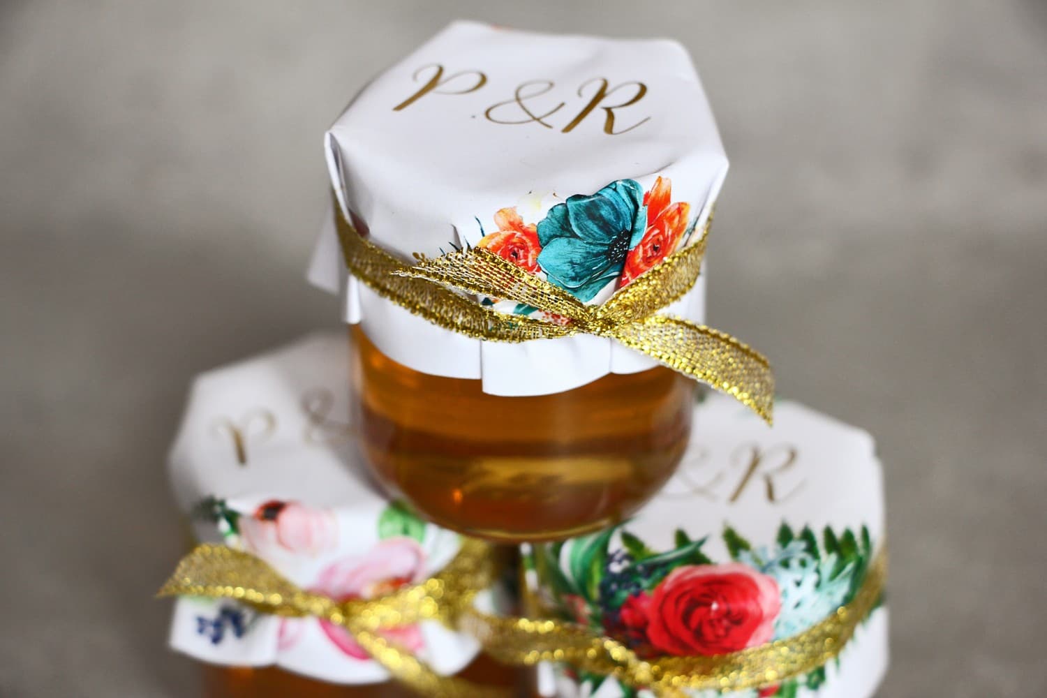 Polnischer Honig im Glas Cykade Nr. 6 – Goldveredeltes Dankeschön mit Anemonen