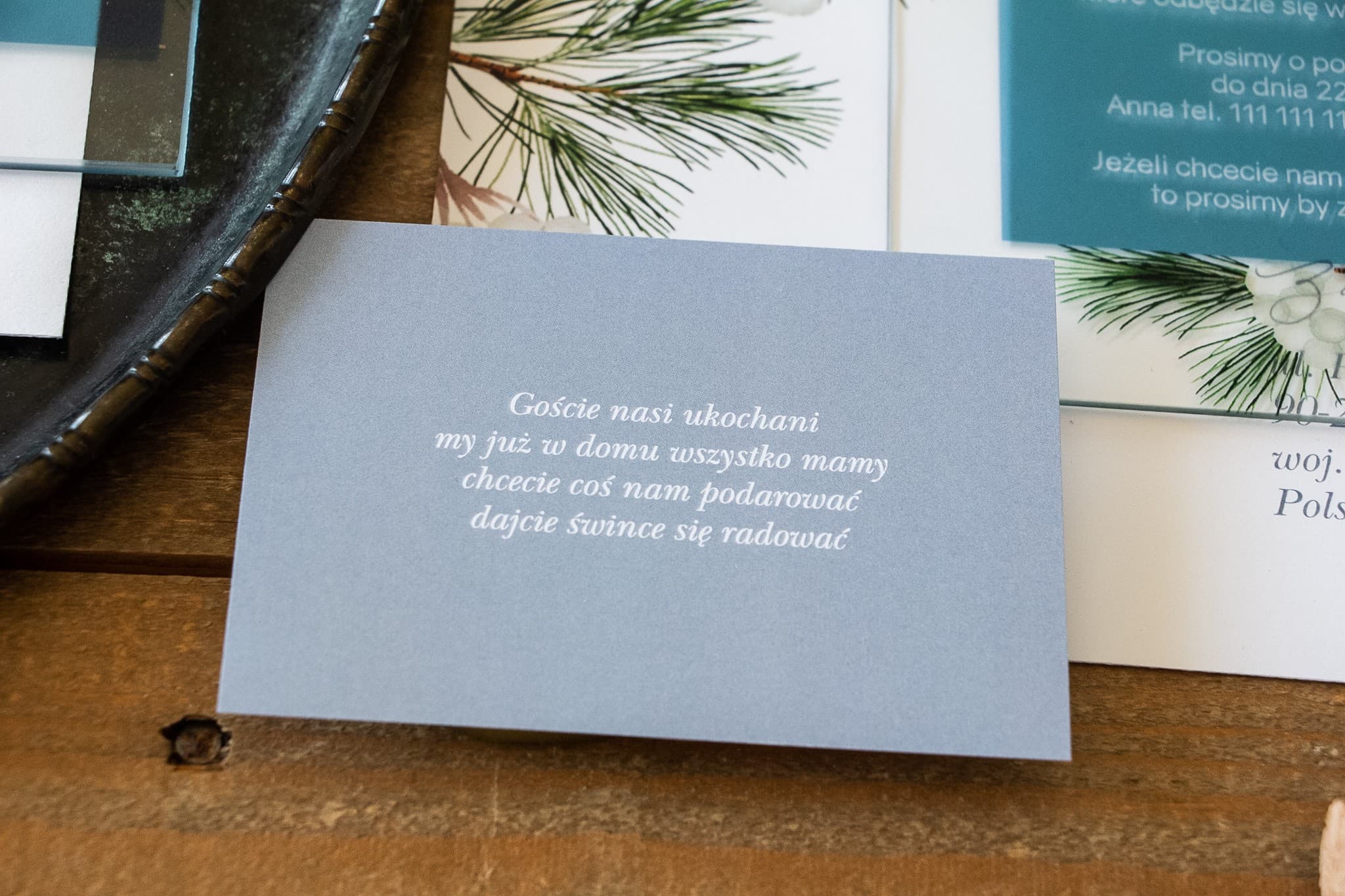 Elegante Infokarte für Einladungen | Einleger RSVP & Geschenke | Korani Nr. 8