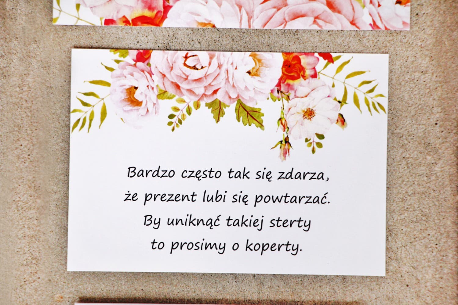 Floral Wedding Invitation Insert | Information Card with Peonies and Roses | Sorento No. 13