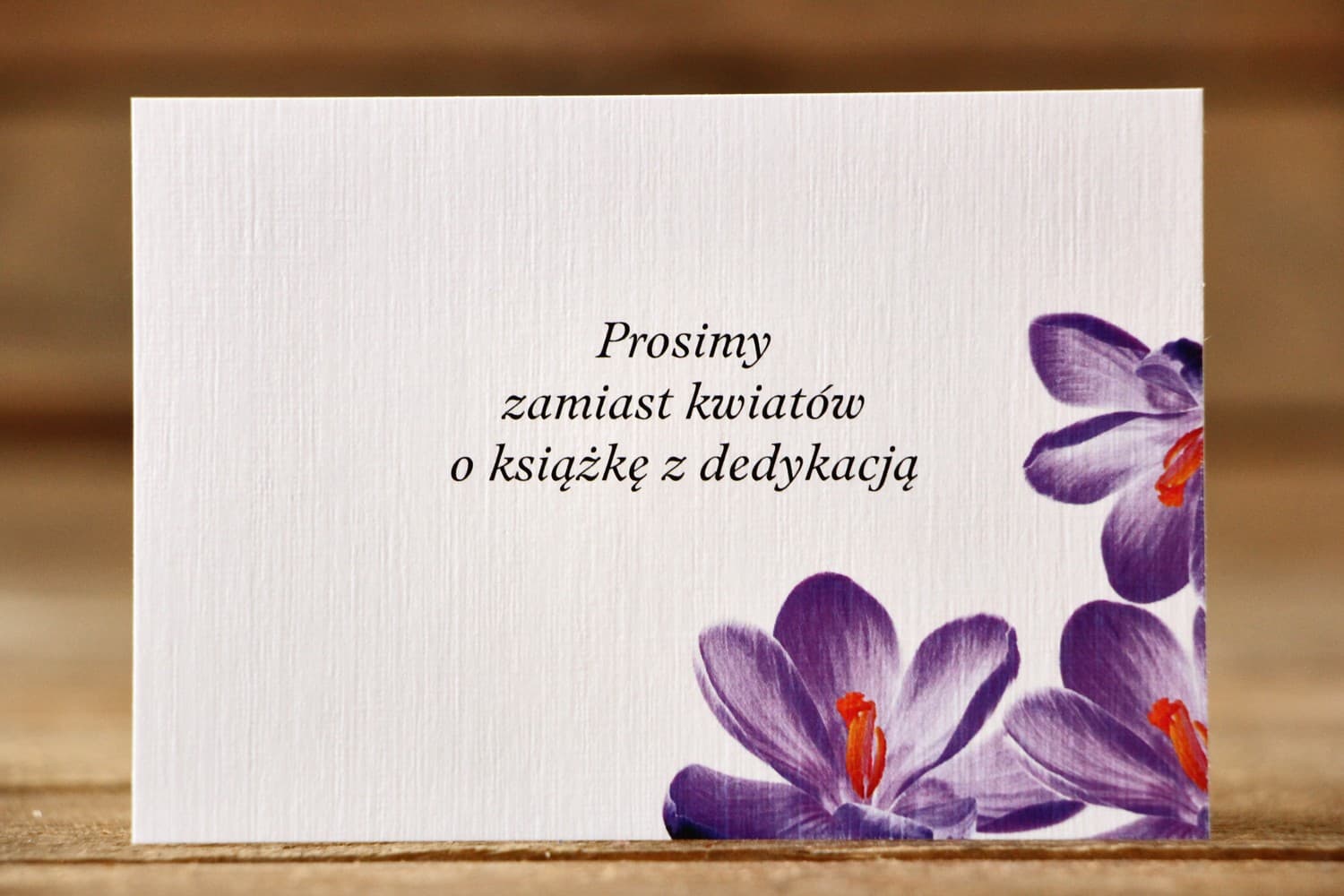 Purple Crocus Invitation Enclosure Card | Information Card | Painted Flowers No. 10