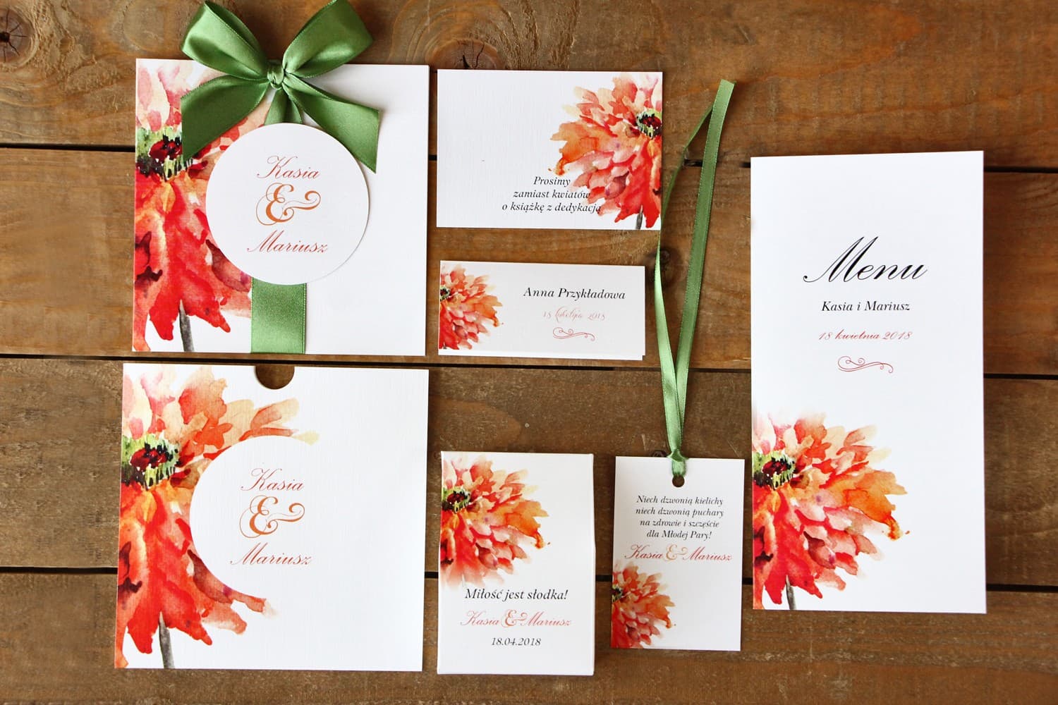 Invitaciones de boda con complementos - Flores Pintadas nº 5 - Papelería nupcial