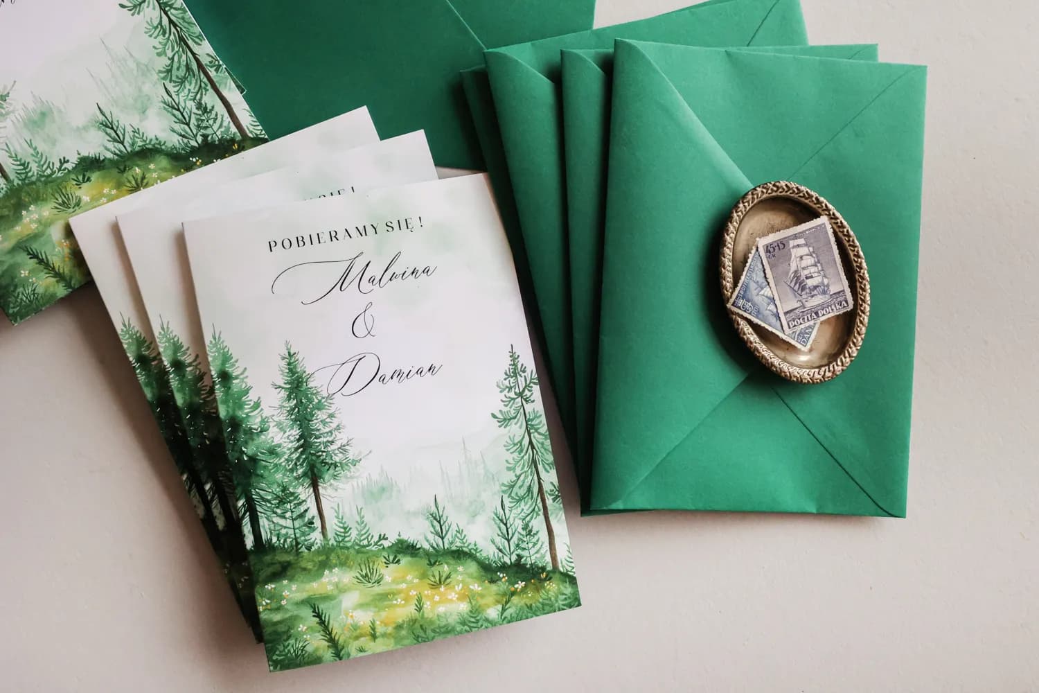 Papelería de boda motivo bosque Impresja n.º 8 detalles de Amelia Wedding