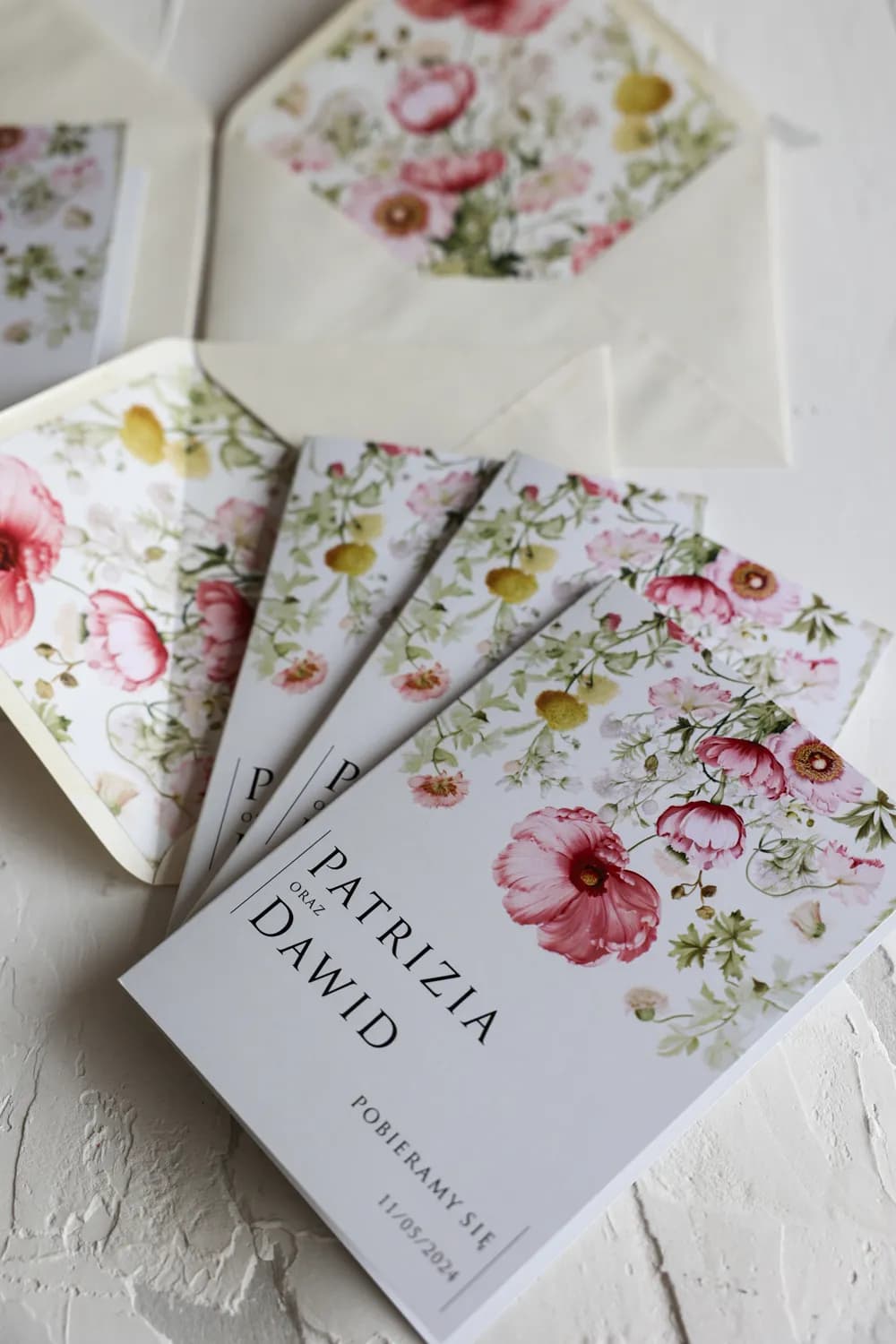 Invitaciones de Boda Rústicas – Impresja n.º 1 con Motivo de Amapolas