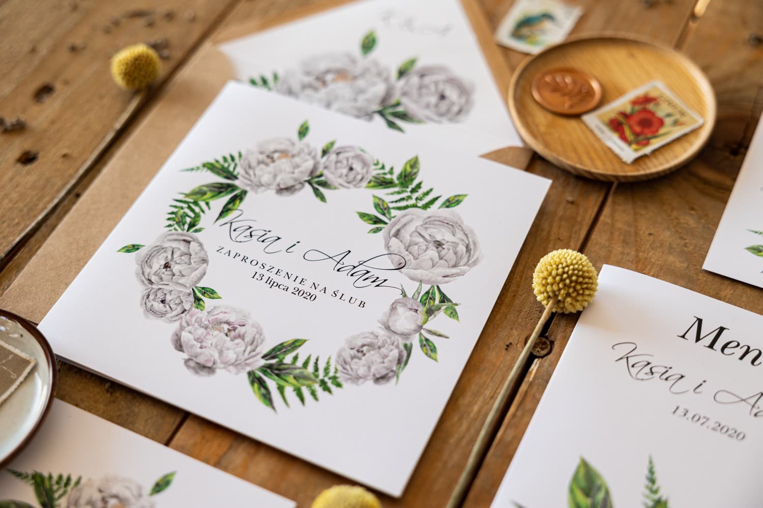 Inviti Quadrati Matrimonio Eco Kalia n. 8 Felce Amelia Wedding