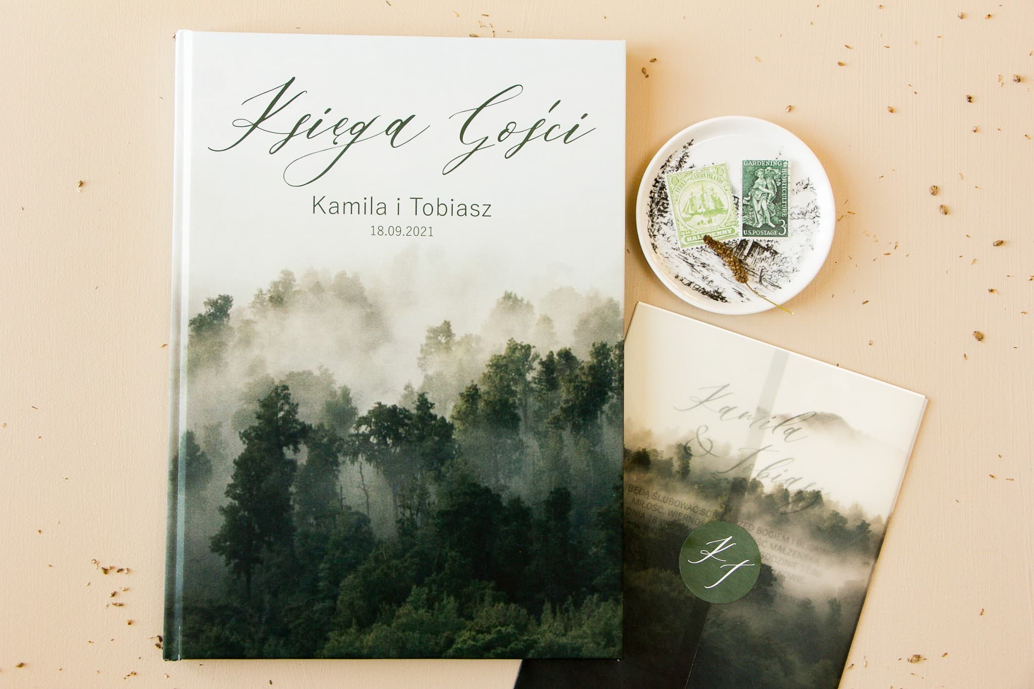 Libro de Invitados Personalizado Motivo Bosque A4 | Libro de Firmas Boda | Opal nº 2