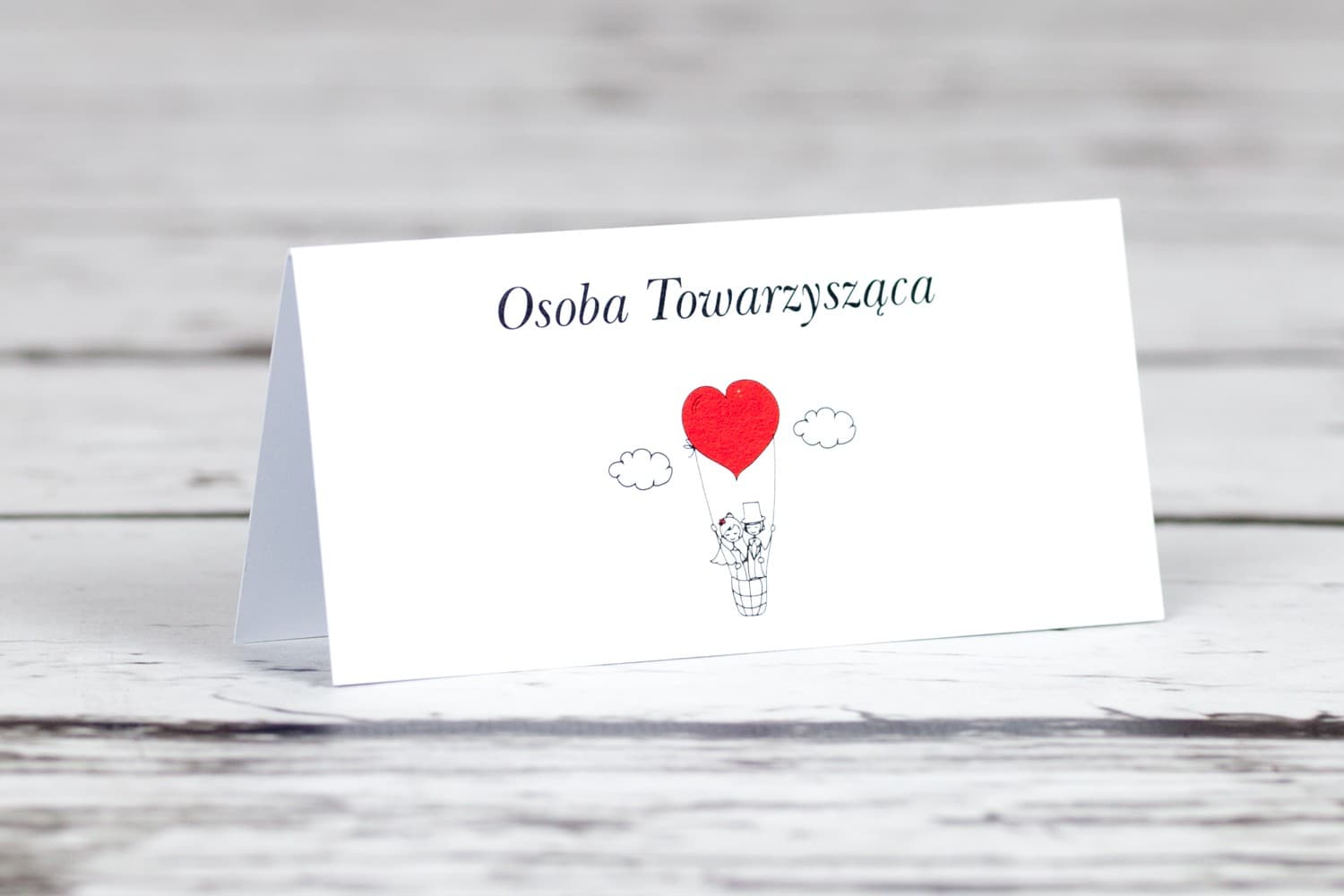 Marcasitios de Boda Bueno n.º 1 – Tarjetas de Mesa con Motivo de Novios en Globo