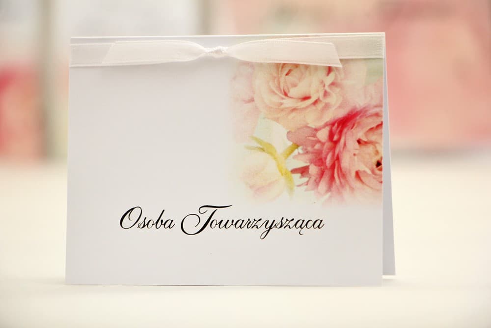 Marcasitios de Boda Elegant nº 4 – Tarjetas de Mesa con Motivo de Peonía Rosa