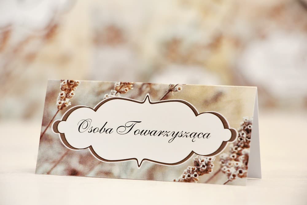 Marcasitios para mesa de bodas, enlace - Felicja nº 10 - Hierba silvestre - accesorios de boda florales
