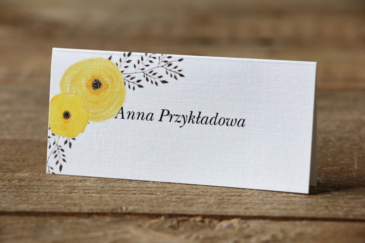 Marcasitios de Boda Flores Pintadas nº 18 – Tarjetas de Mesa con Motivo de Acuarela