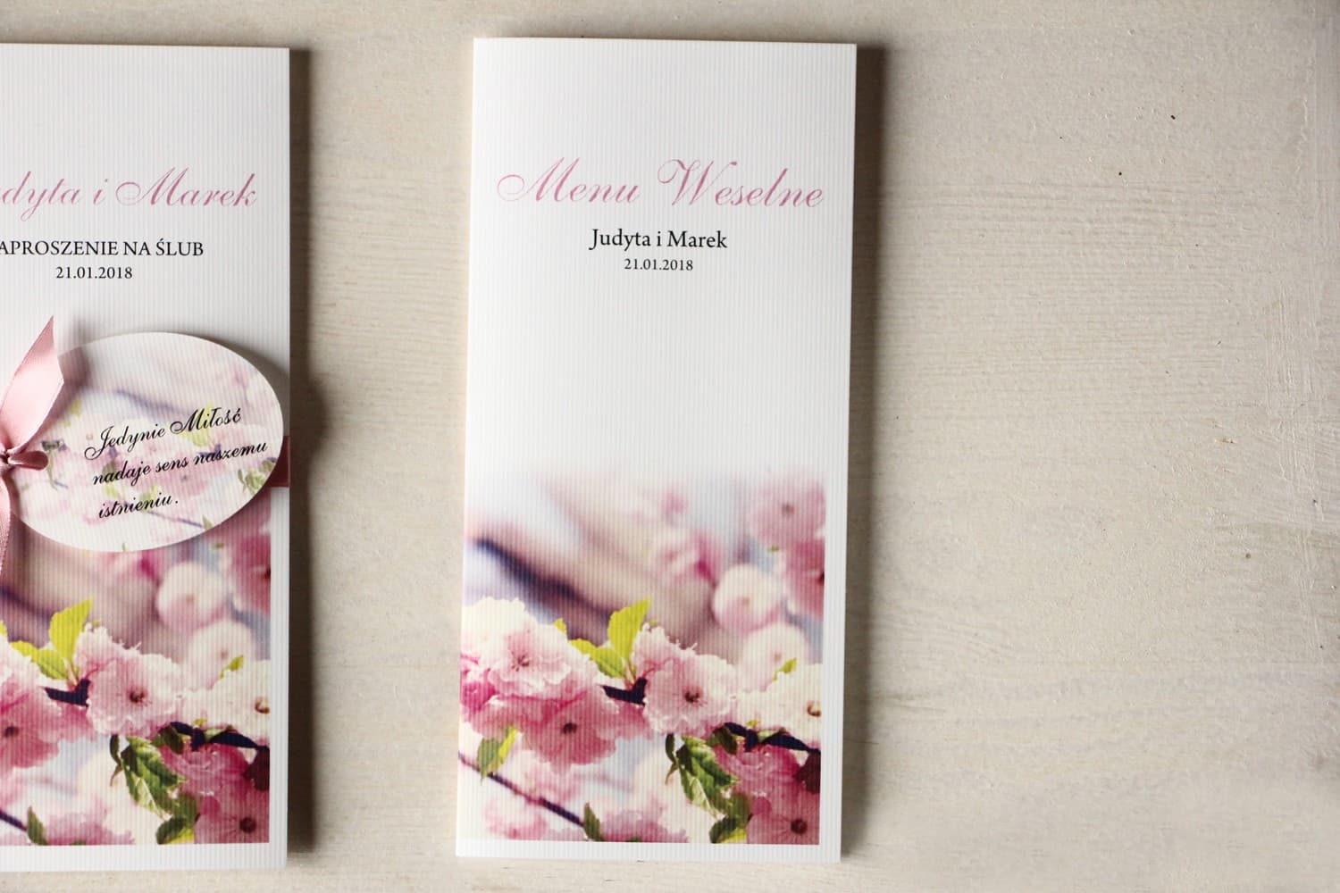 Menú de Boda Plegable con Flor de Cerezo, Carta de Platos | Menú Elegante para Mesa | Magnet n.º 6