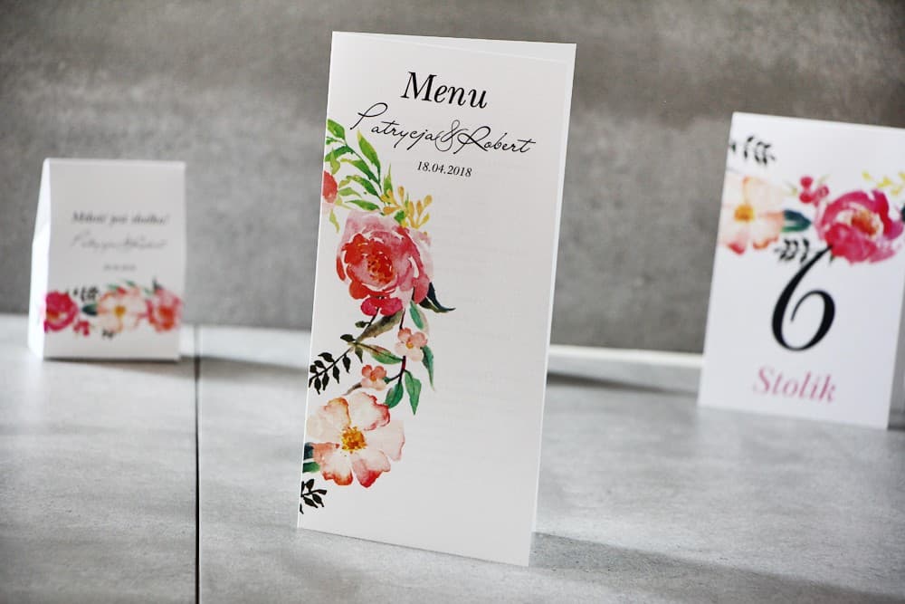 Elegante menu di nozze con motivo peonie salmone, pieghevole da tavolo | Carta menu per matrimonio floreale | Pistacchio n. 3