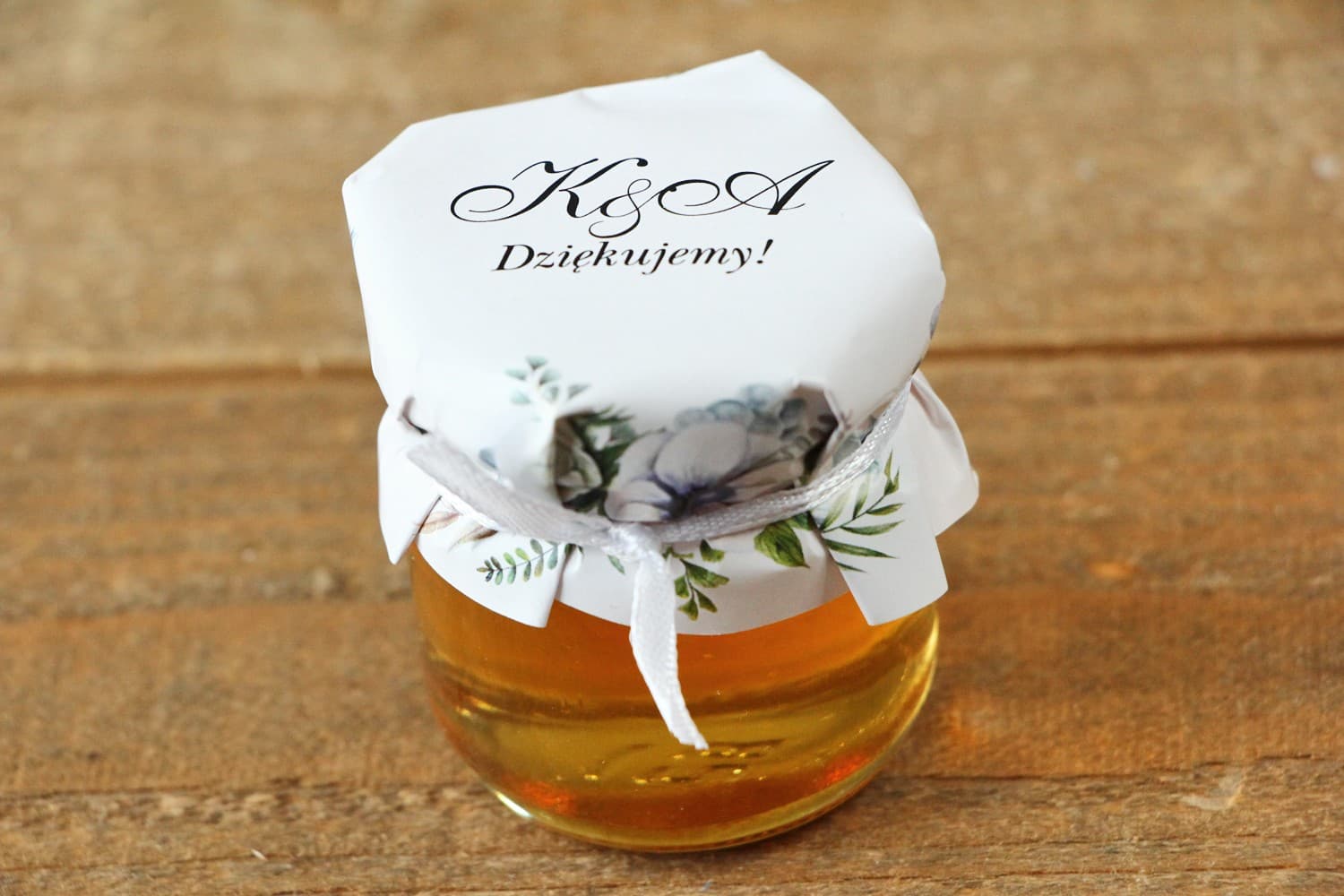 Miel de Flores Polaca en Tarrito Kalia n.º 3 – Agradecimiento Dorado con Anémonas