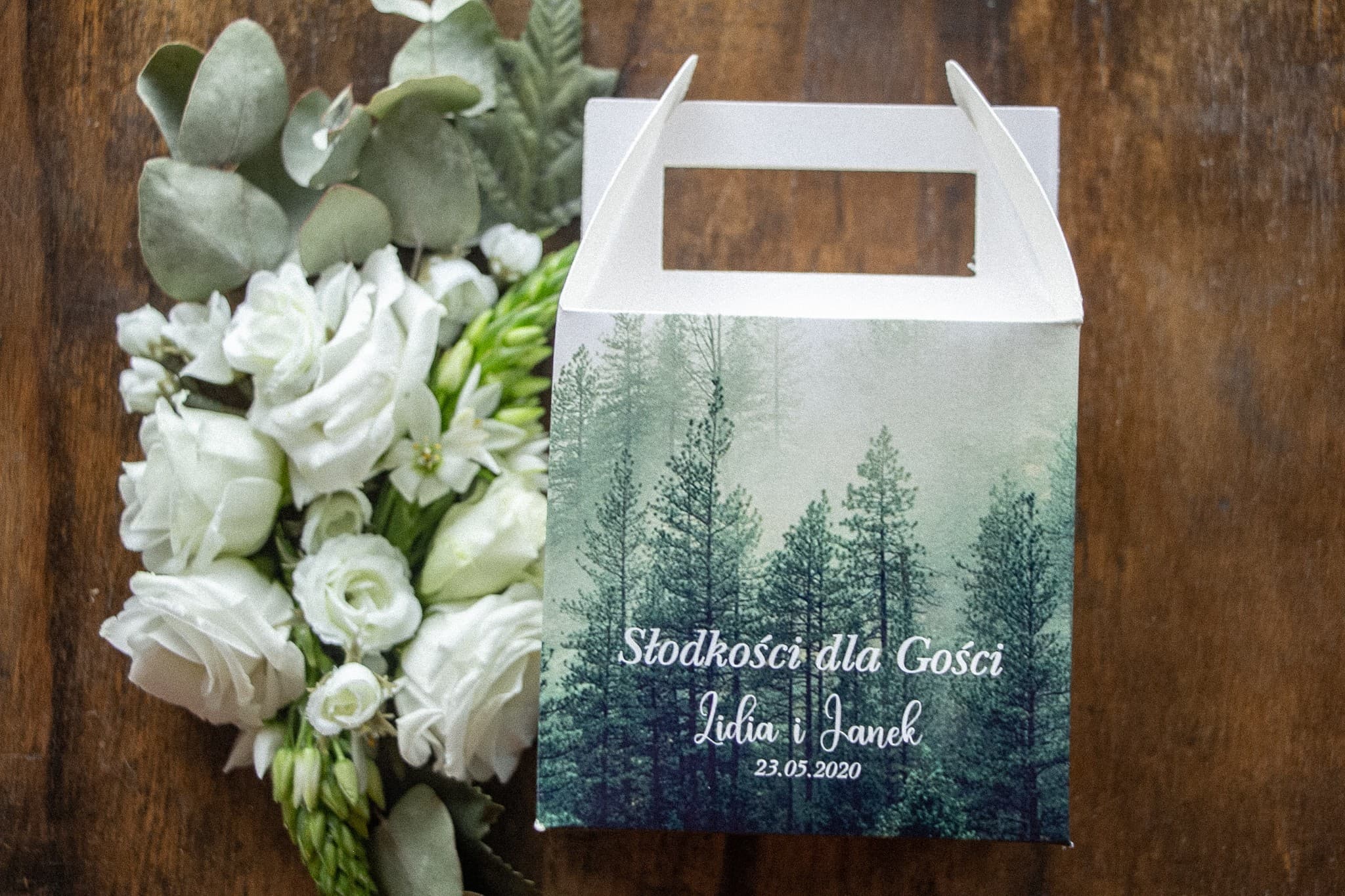 Misty Forest Wedding Cake Boxes | Guest Favours | Ethereal No. 6