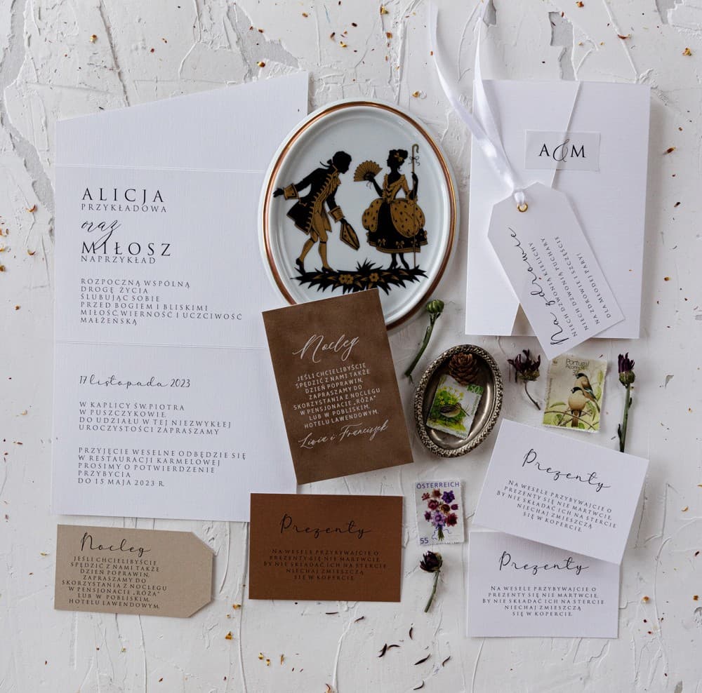 Muestra de invitación de boda de la colección Modern n.º 3