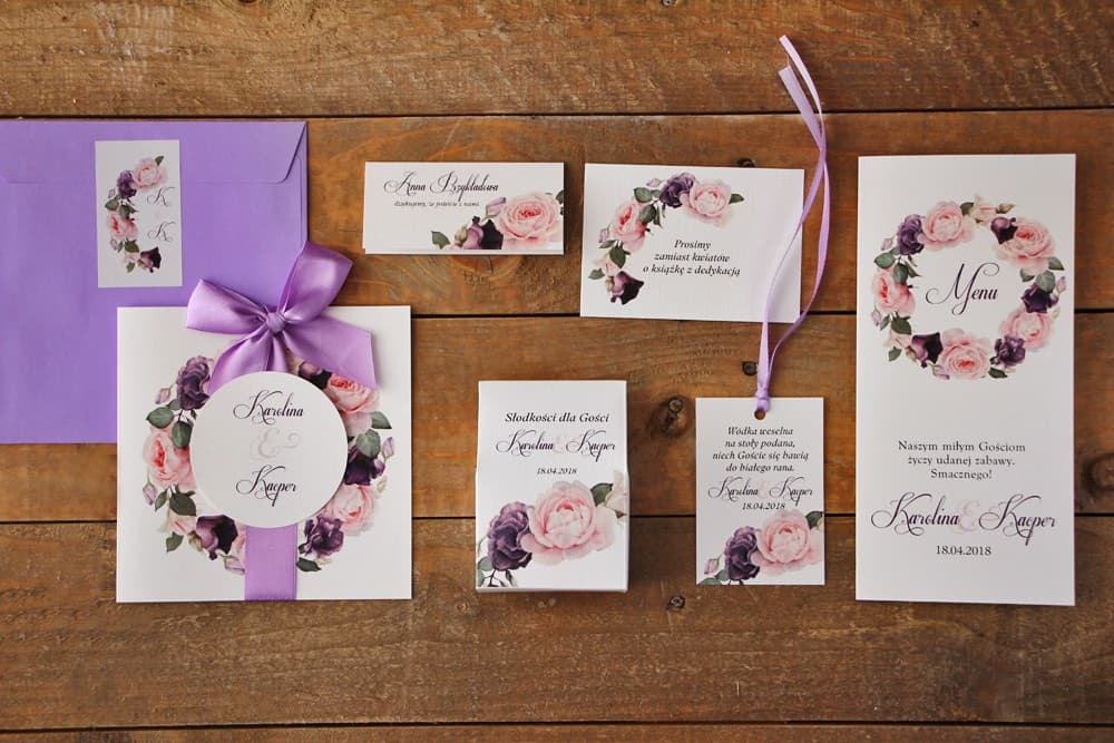 Set de Muestras de Papelería de Boda: Invitación, Marcasitios, Menú | Muestras de Invitaciones de Boda Acuarelas | Acuarelas nº 16