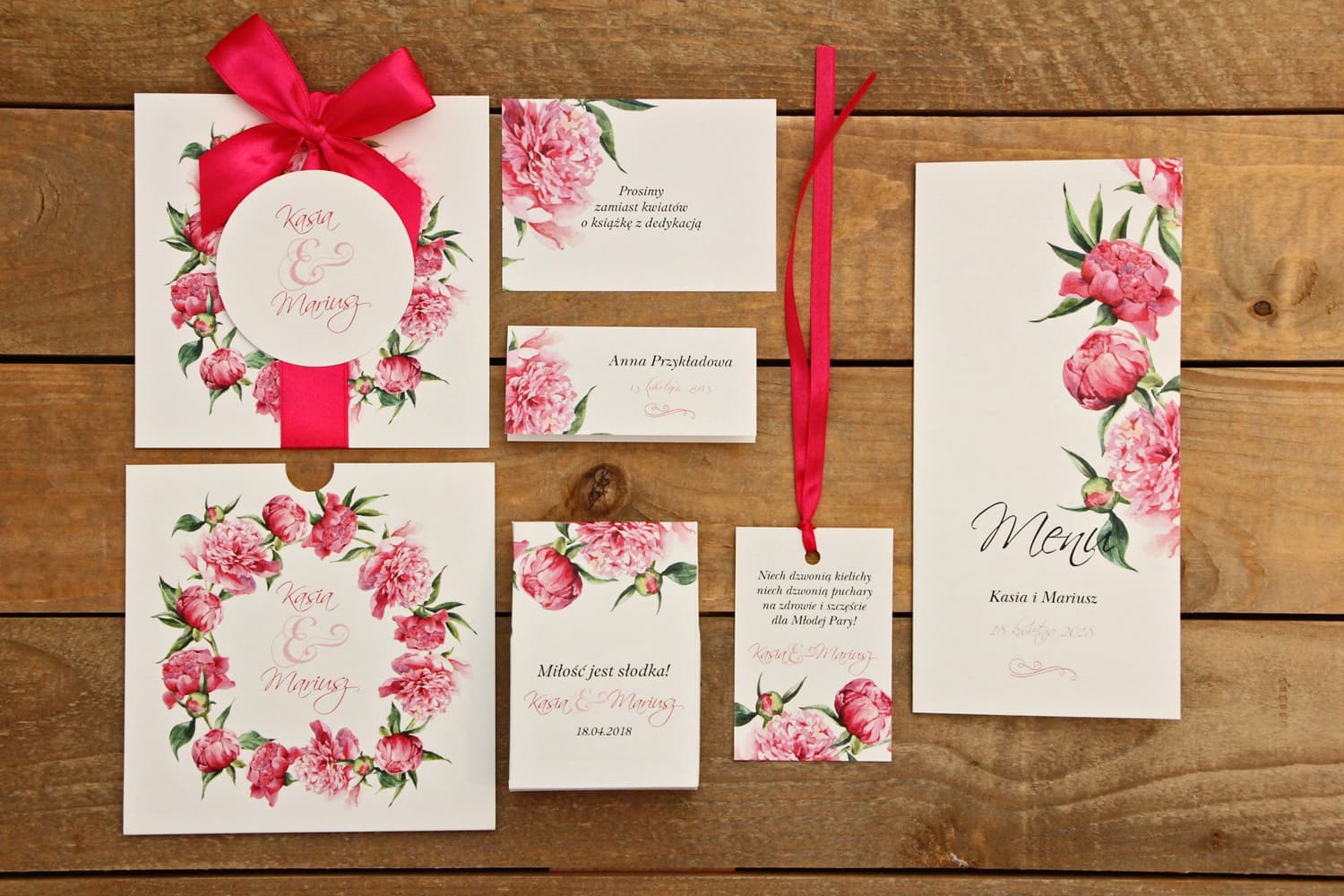 Muestras de Papelería de Boda, Set con Cupón | Compruebe la Calidad | Flores Pintadas nº 15