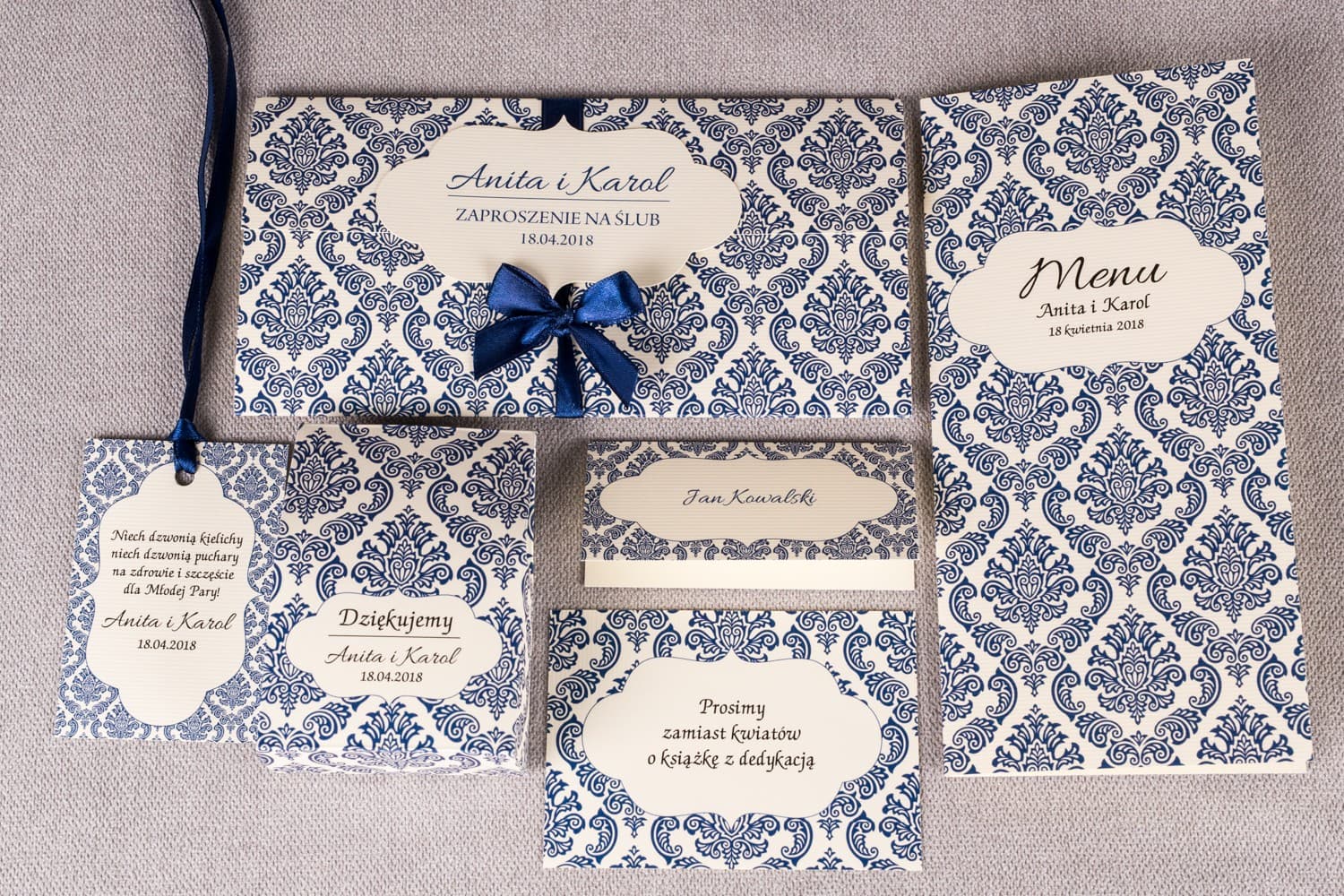 Set de Muestras de Papelería de Boda con Ornamentos | Muestras de Invitaciones de Boda Elegantes | Madras n.º 2