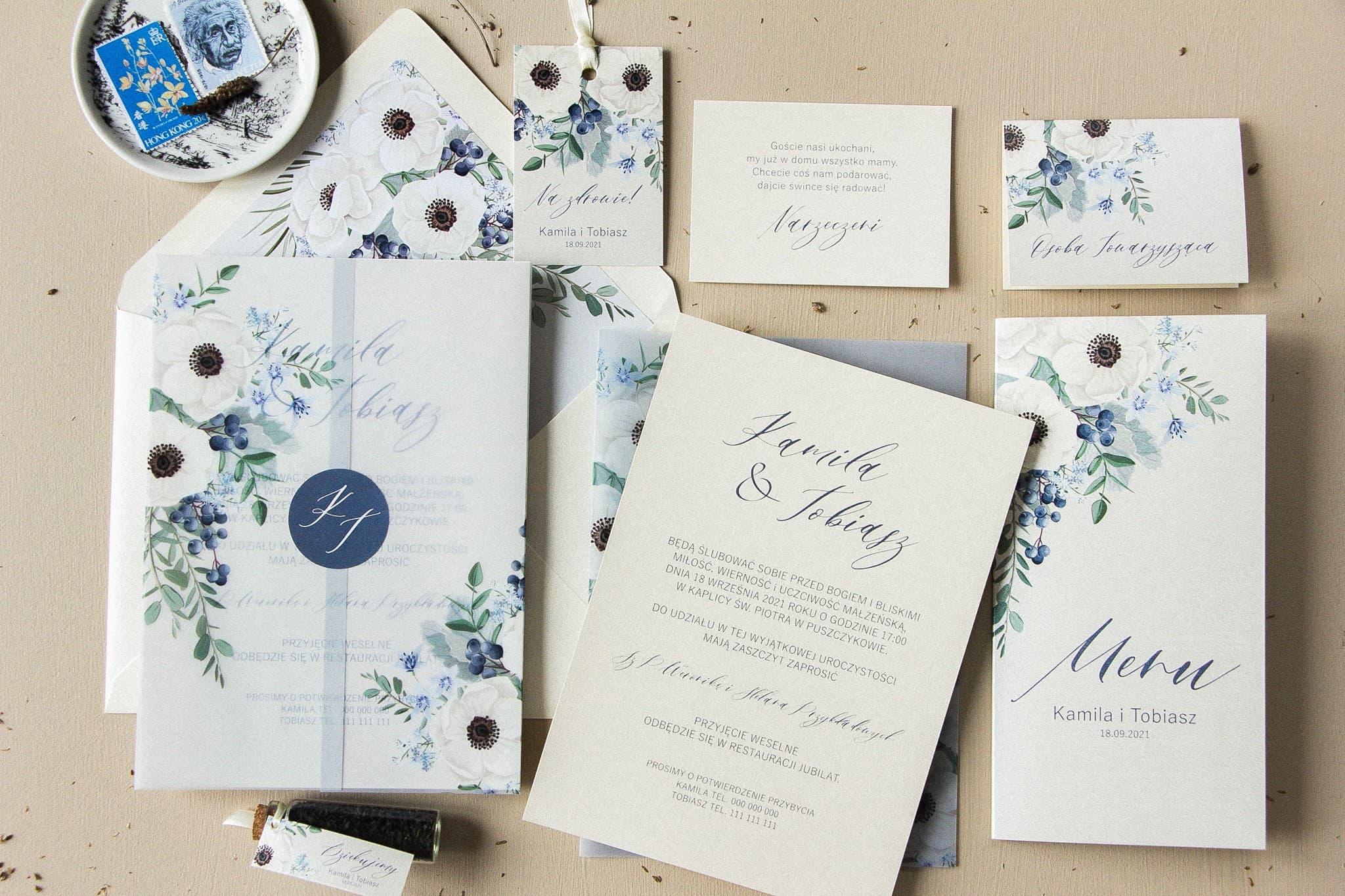 Pack de Muestras de Papelería de Boda | Vea la Calidad en Vivo, Muestras de Invitaciones | Opal n.º 7