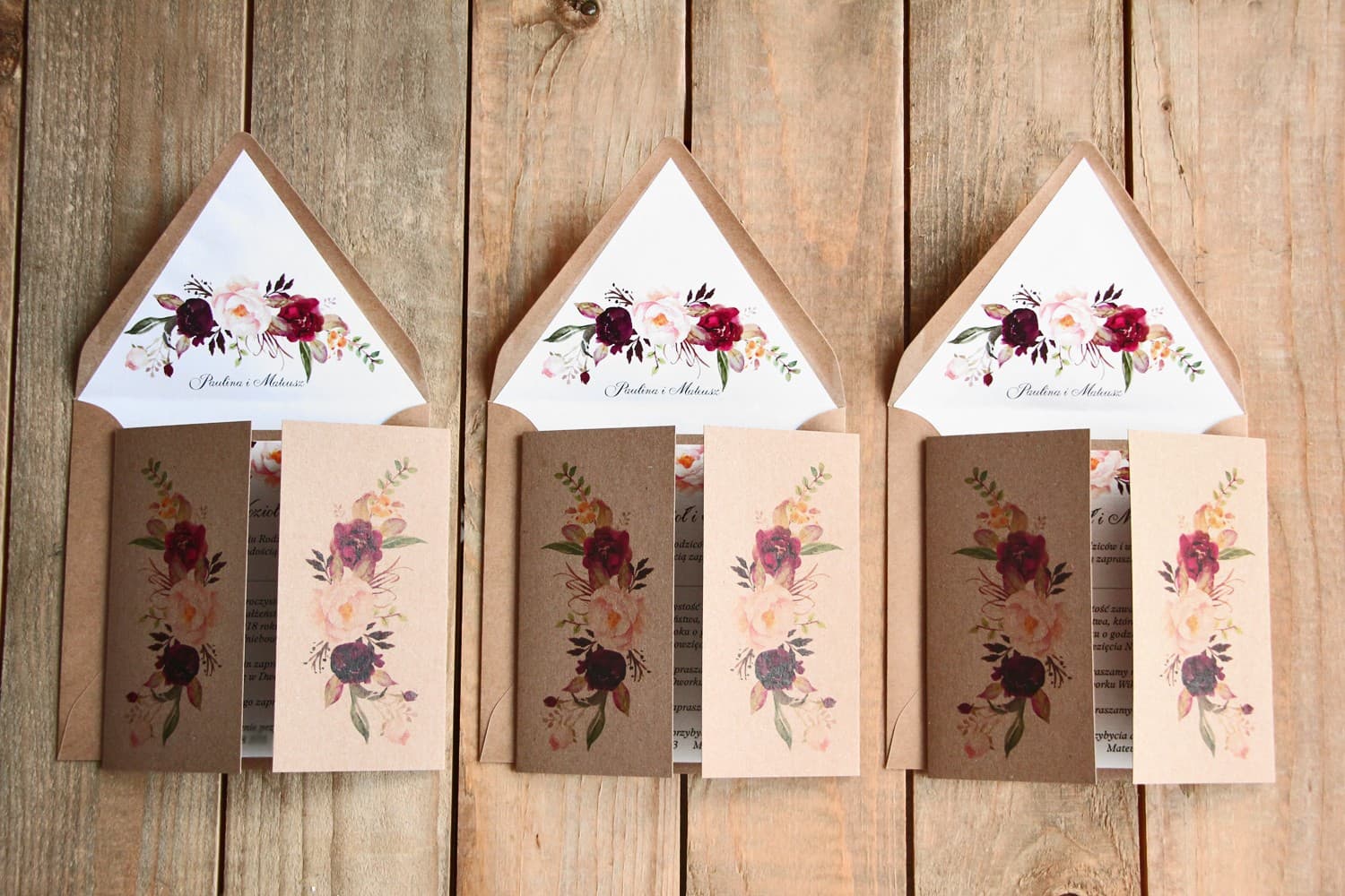 Muster Hochzeitseinladung Waldmotiv | Papier- und Druckqualität prüfen | Waldfrüchte Nr. 9