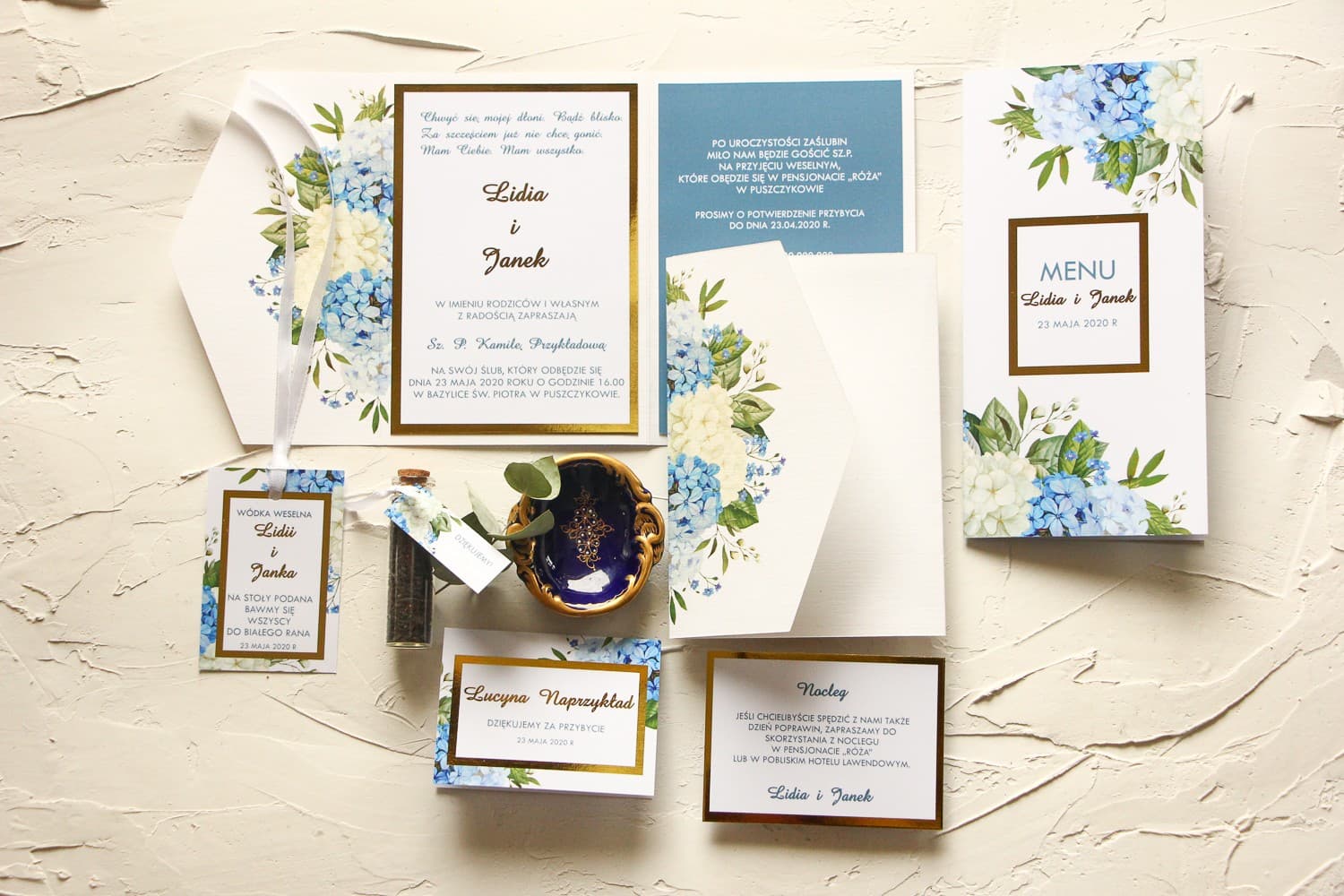 Muster-Set Hochzeitseinladungen | Test-Set Papeterie | Papier- und Druckqualität prüfen | Avril Nr. 1