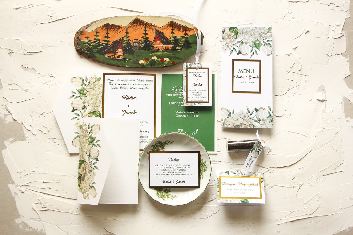 Muster-Set Hochzeitseinladungen | Qualität der Papeterie prüfen | Avril Nr. 2