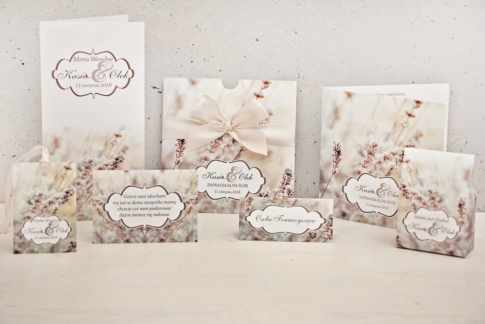 Muster-Set Hochzeitspapeterie mit Gutschein – Qualität prüfen! | Einladungskarten Muster | Felicja Nr. 10