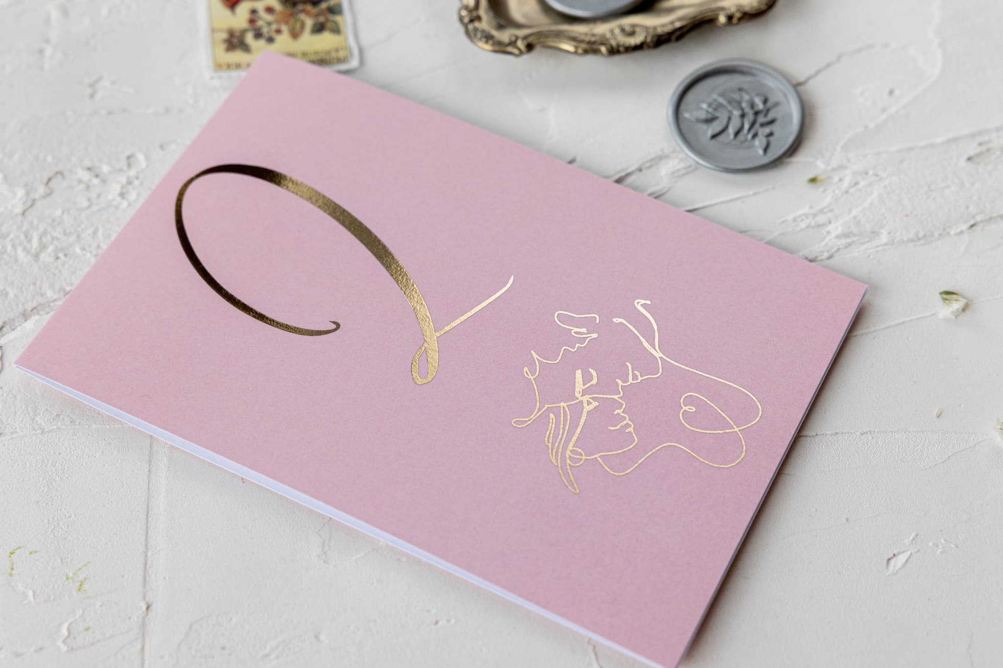 Numéros de table dorés Rose Poudré | Numérotation de table élégante glamour | Jaspis n° 3