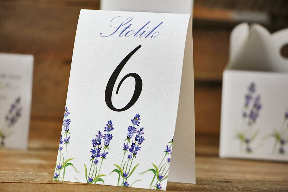 Números de Mesa de Boda de Lavanda en Acuarela Violeta | Números Verticales, Decoración Botánica | Acuarela nº 14