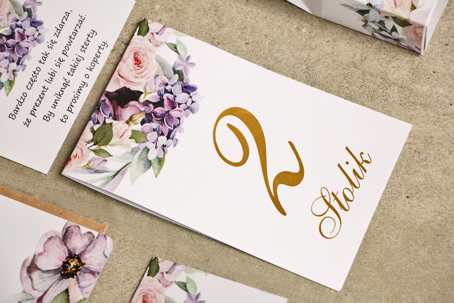 Números de Mesa de Boda Dorados Flores Violeta Rosa | Numeración de Mesas Pastel | Sorento n.º 2