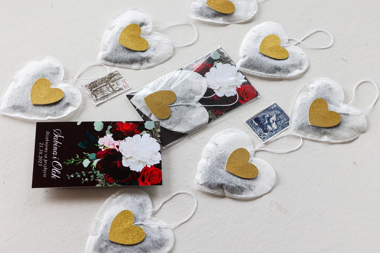 Peony Wedding Favour Tea | Elegant Personalized Guest Gifts | Szafirowe No. 9 - 3