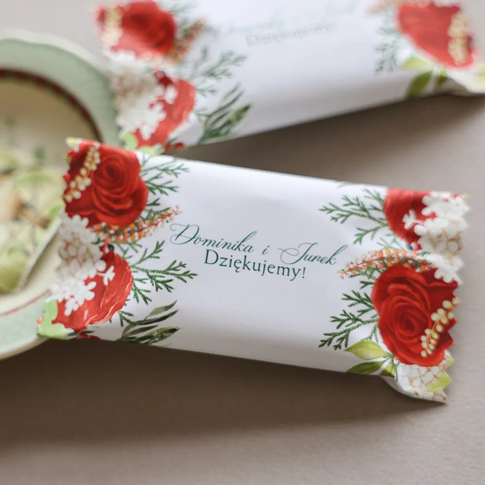 Elegant Rose Wedding Chocolates, Personalized | Wedding Favours | Delize No. 2