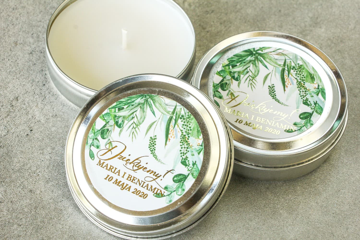 Flores No. 3 Soy Candle – Glamour Greenery Style Wedding Favour