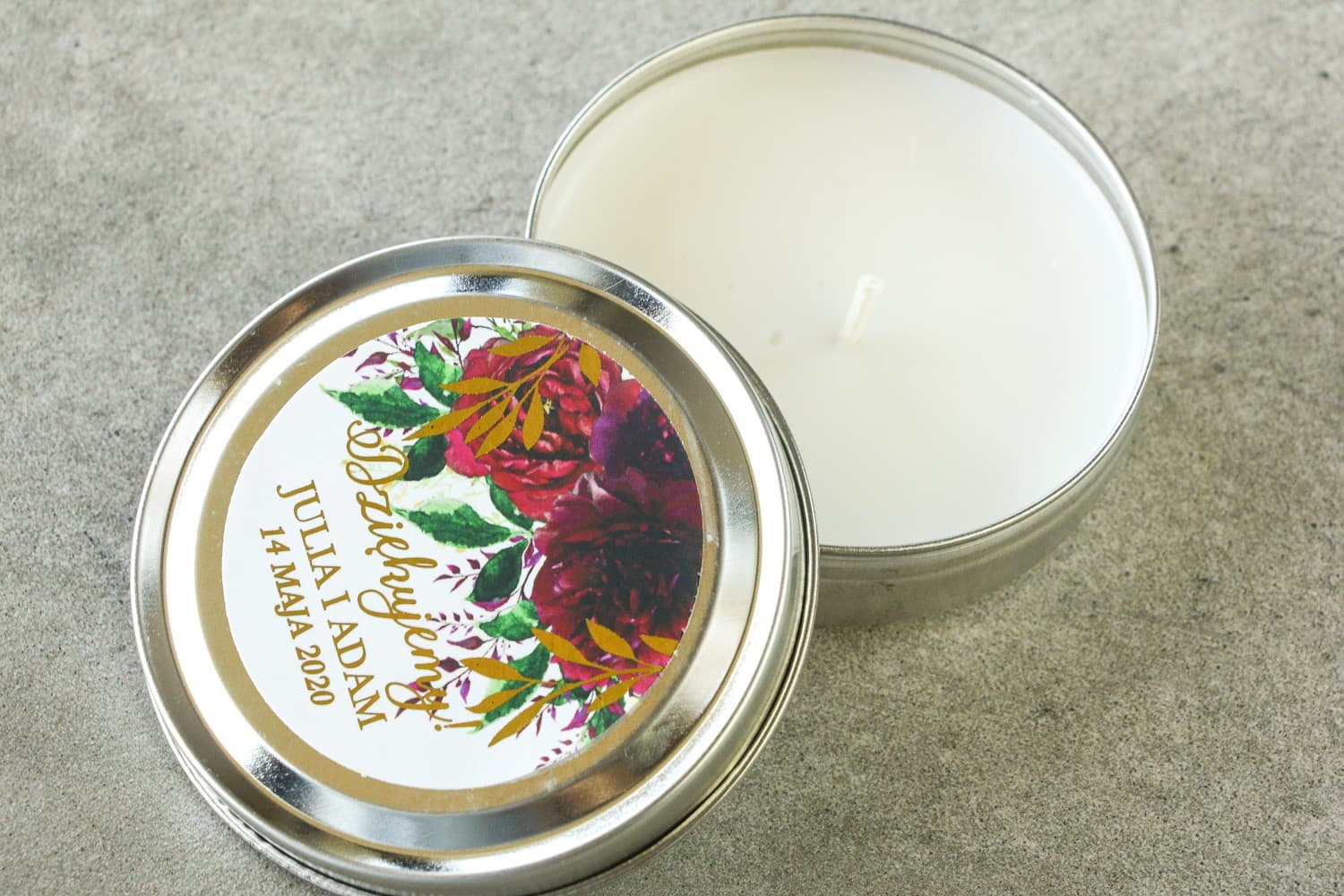 Rubin No. 3 Wedding Favours – Scented Peony Candle