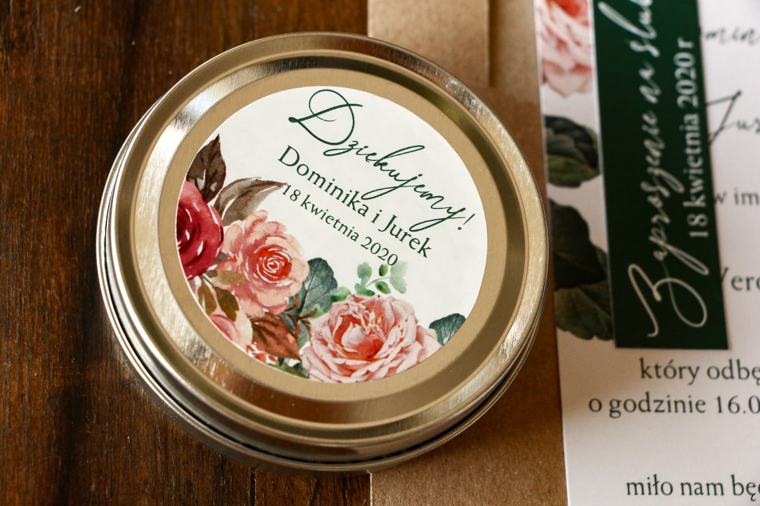 Delize No. 3 Soy Candle – Pink Floral Wedding Favour