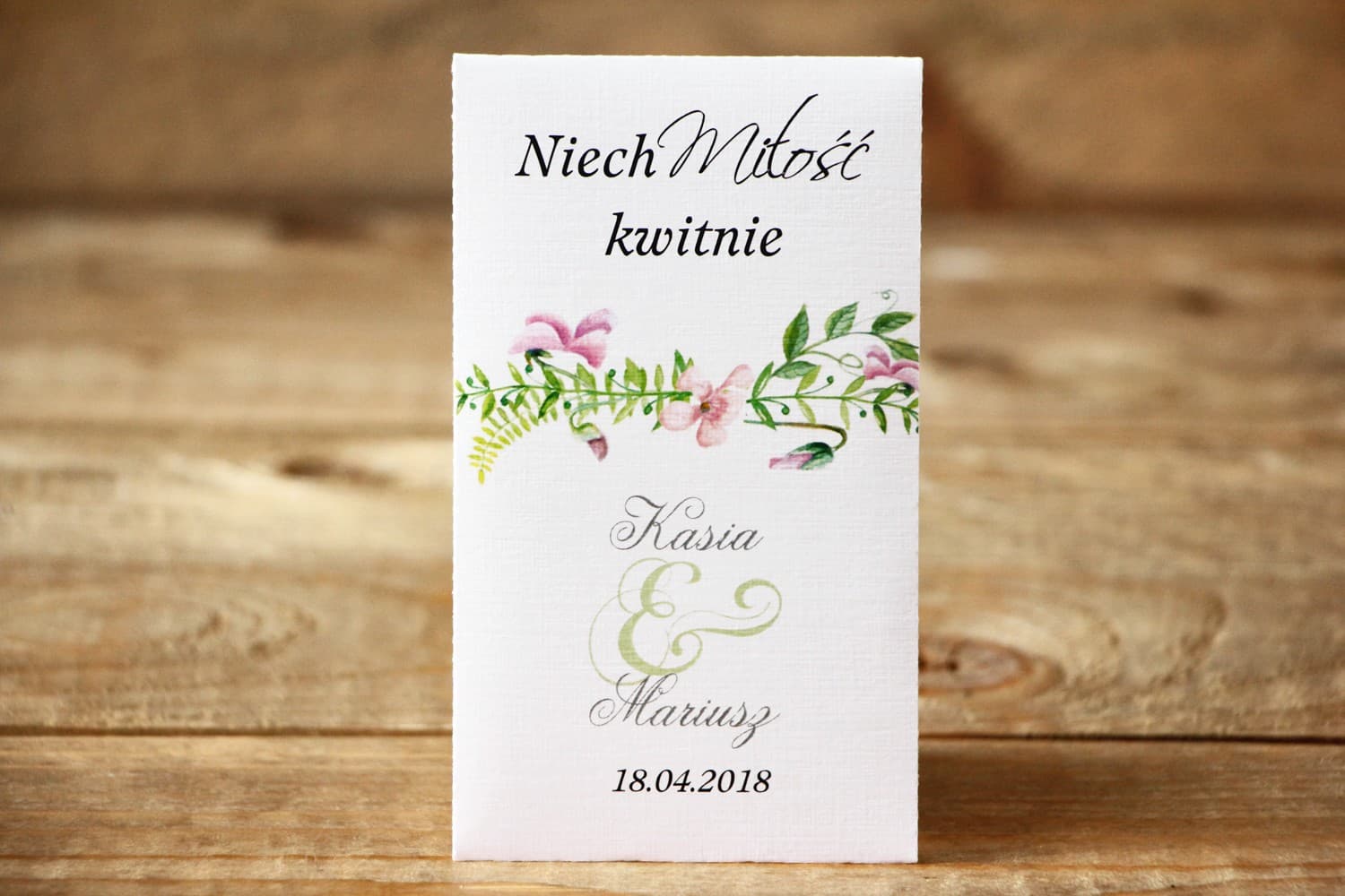 Gastgeschenke Samen zur Hochzeit - Zarte, pastellfarbene Stiefmütterchen-Grafik