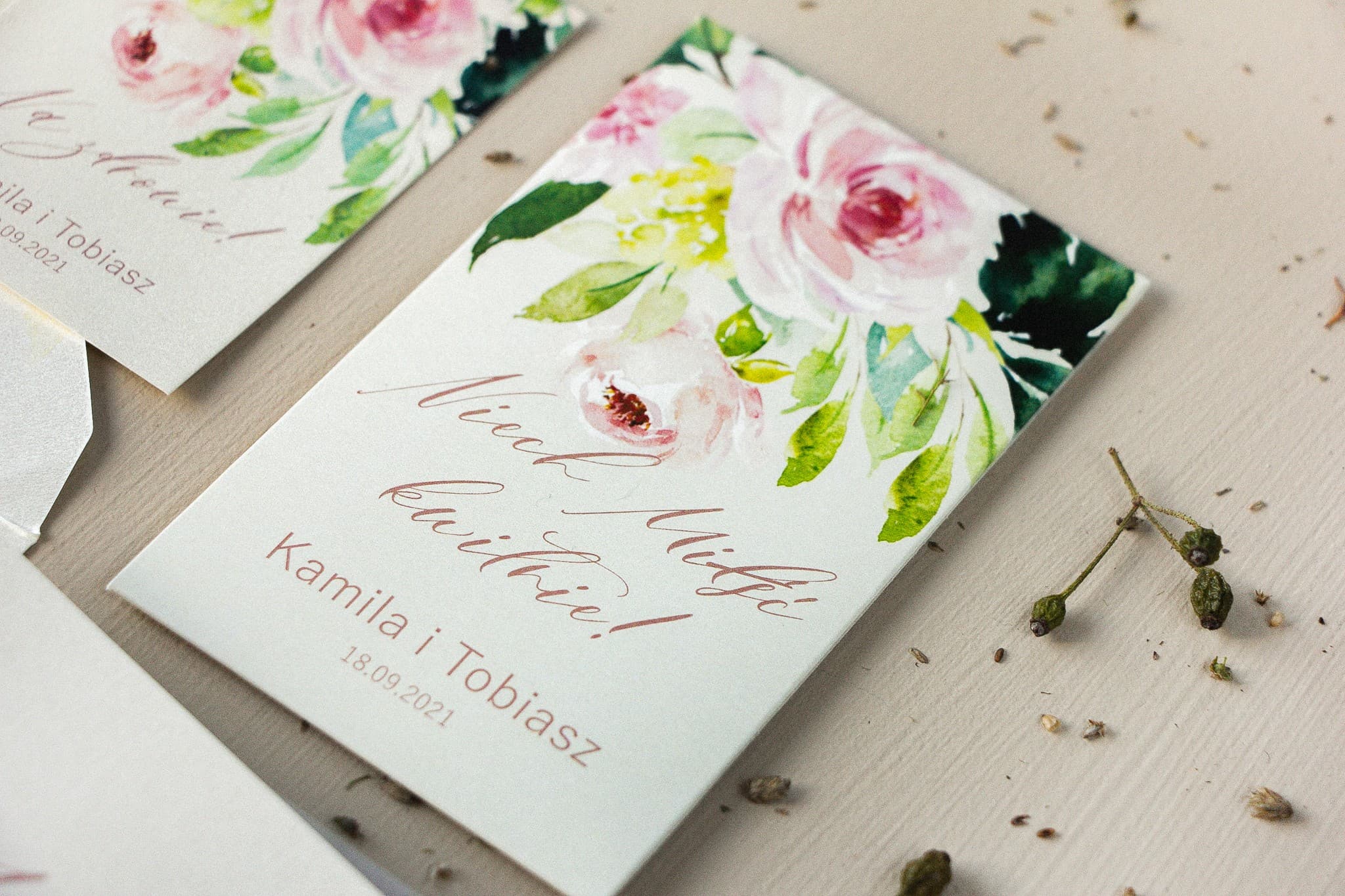 Vergissmeinicht-Samen Gastgeschenke | Hochzeitsgeschenke mit Pfingstrosen-Motiv | Opal Nr. 8