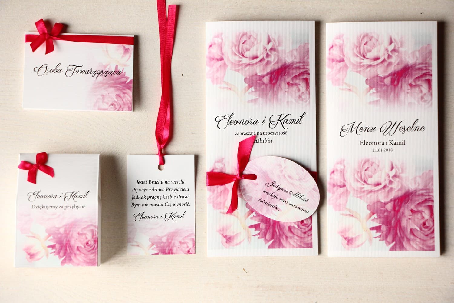 Magnetic Wedding Invitation Samples, Floral Peonies | Stationery Sample Set | Magnet No. 16
