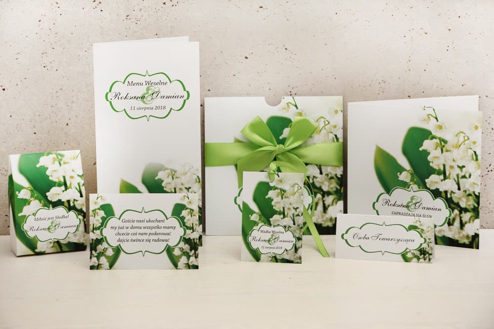 Lily of the Valley Wedding Stationery Sample Pack, £10 Voucher | Wedding Invitation Samples | Felicja No. 3